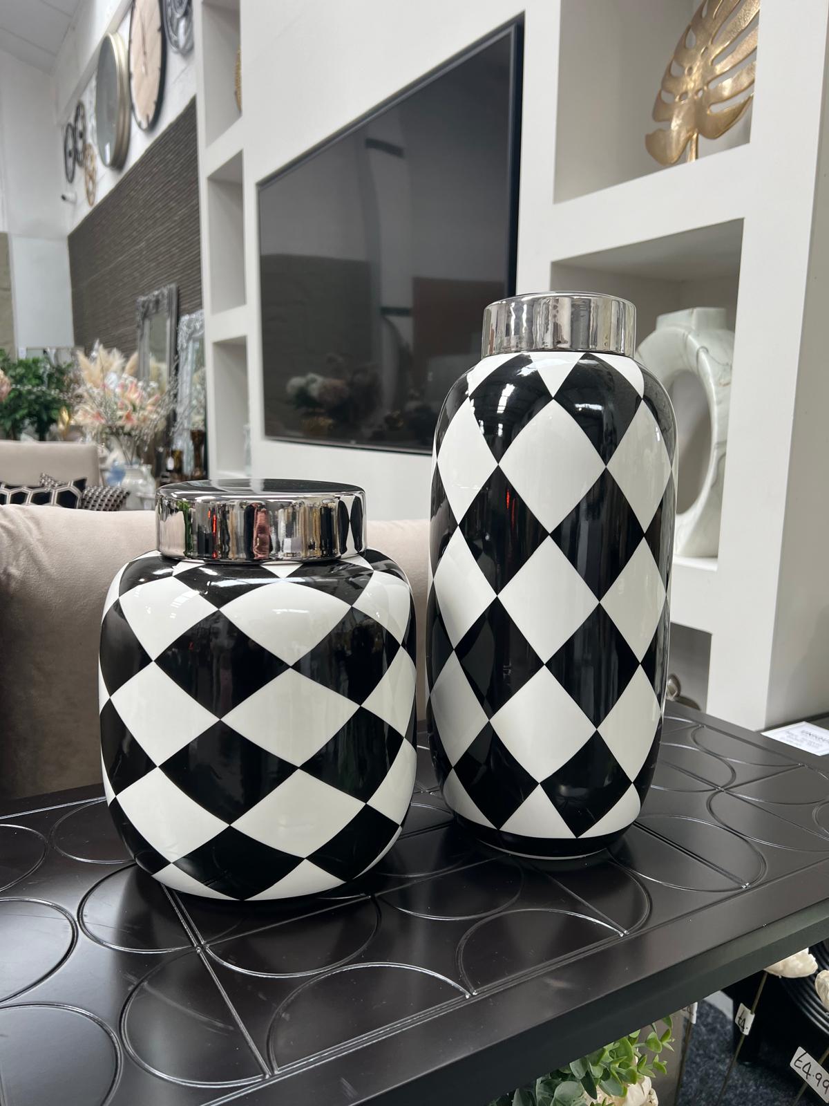 Black & White Ginger Jars