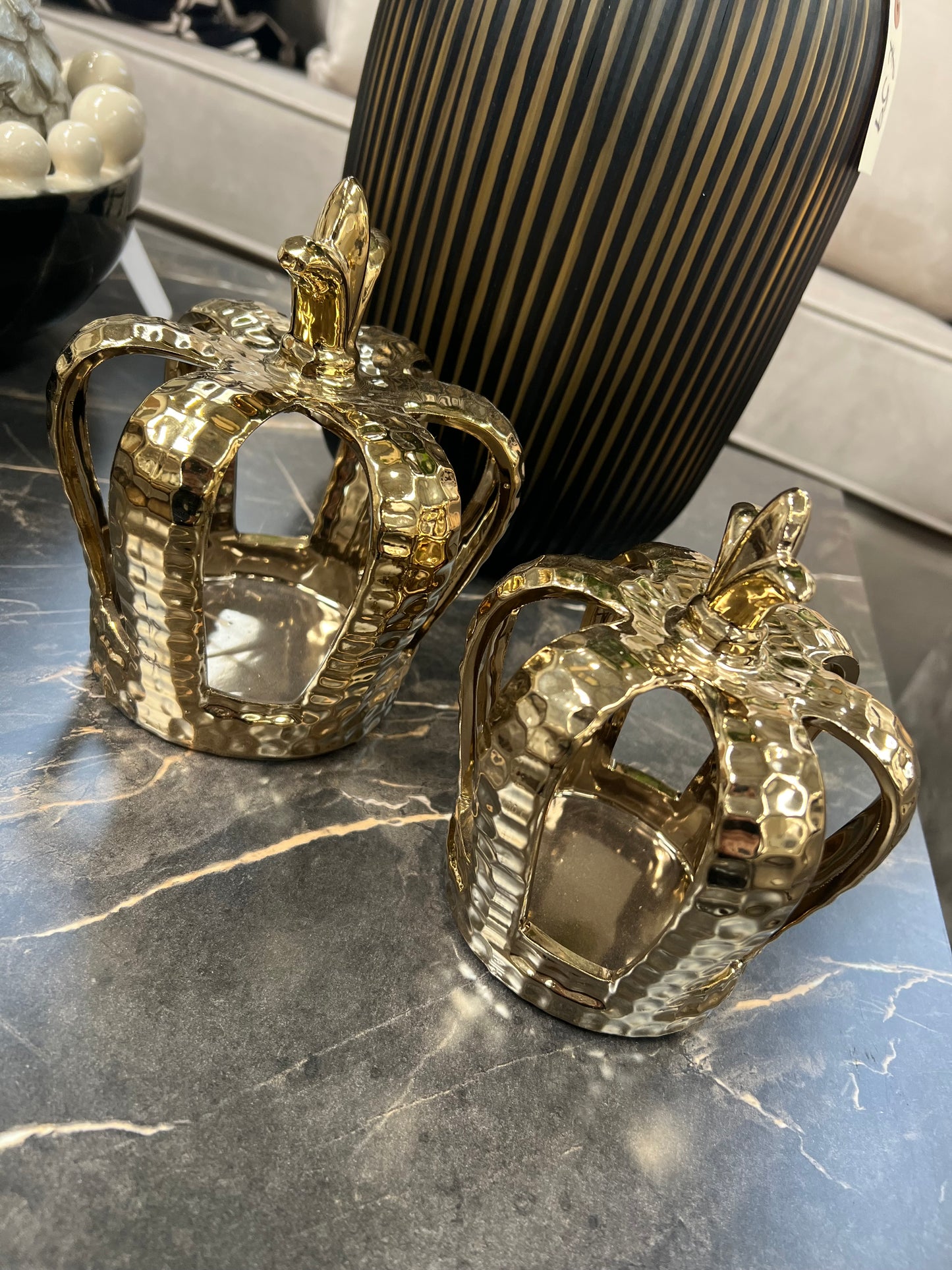 Gold Crown Tea-Light Holders