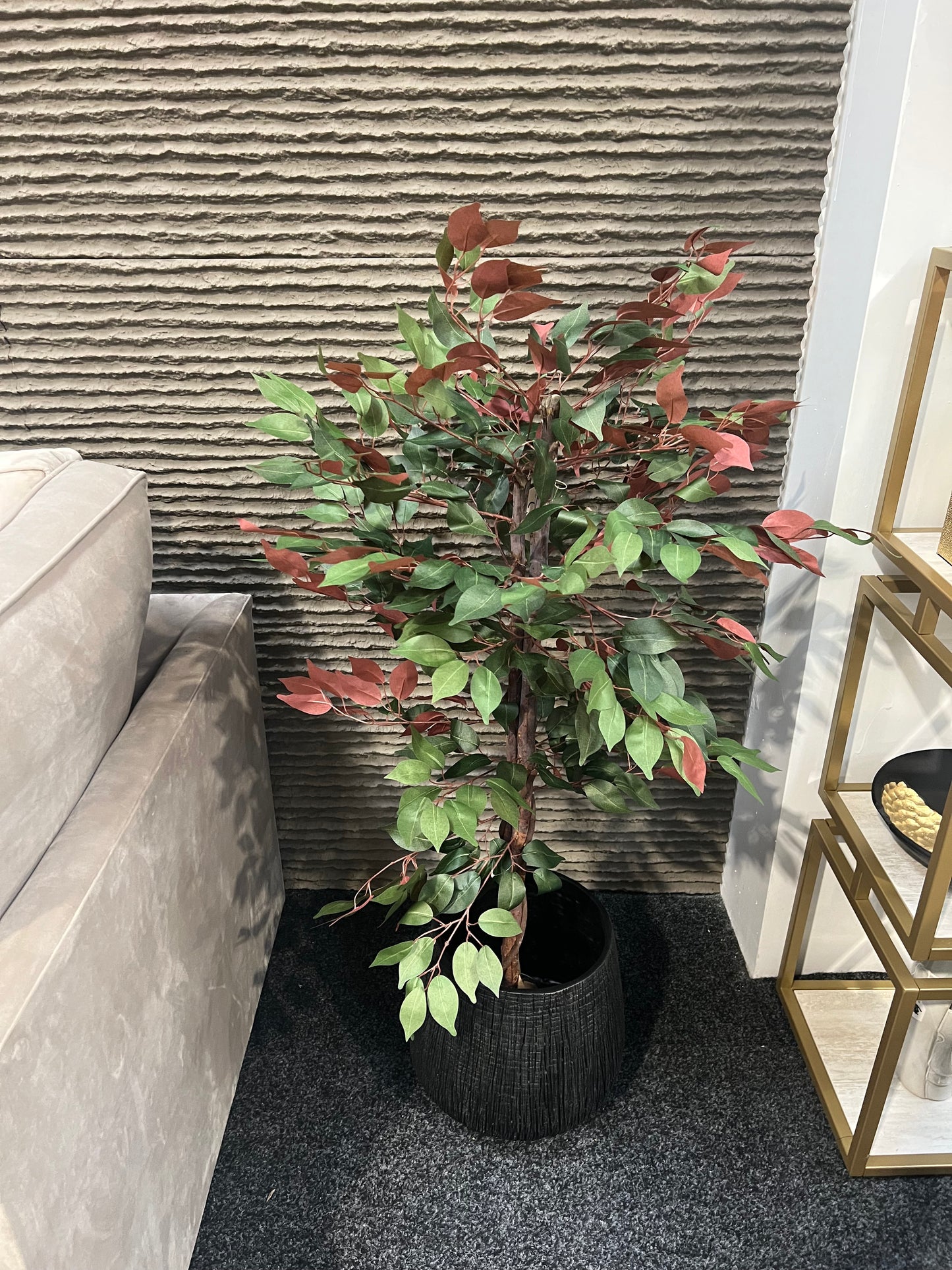 Red and Green Artificial Capensia Tree - 4ft