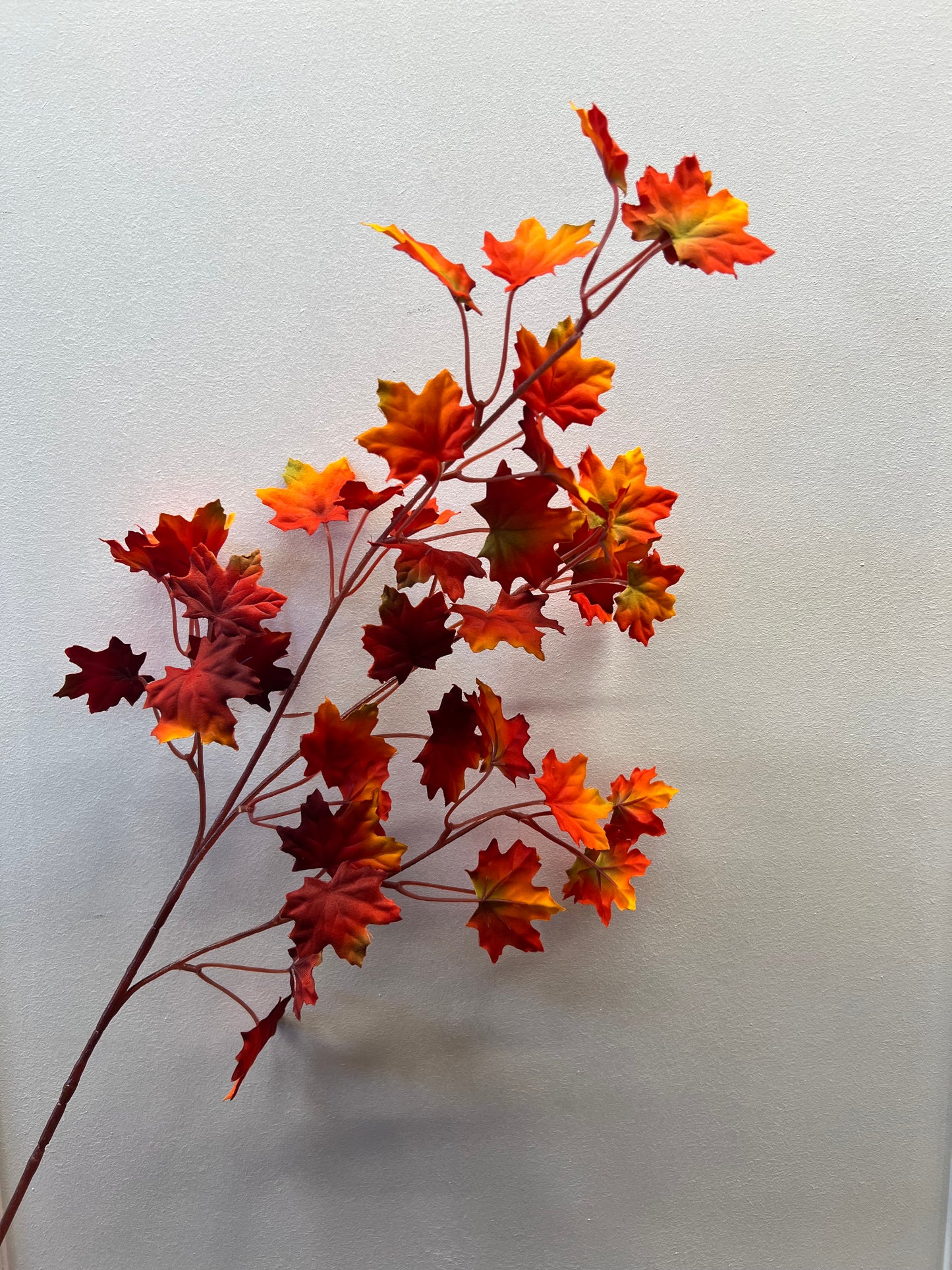 80cm Autumn Maple Leaf Spray Orange/Red