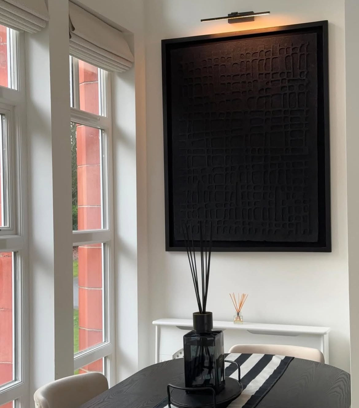 Trenton Large Black Wall Art Papier Mache 1
