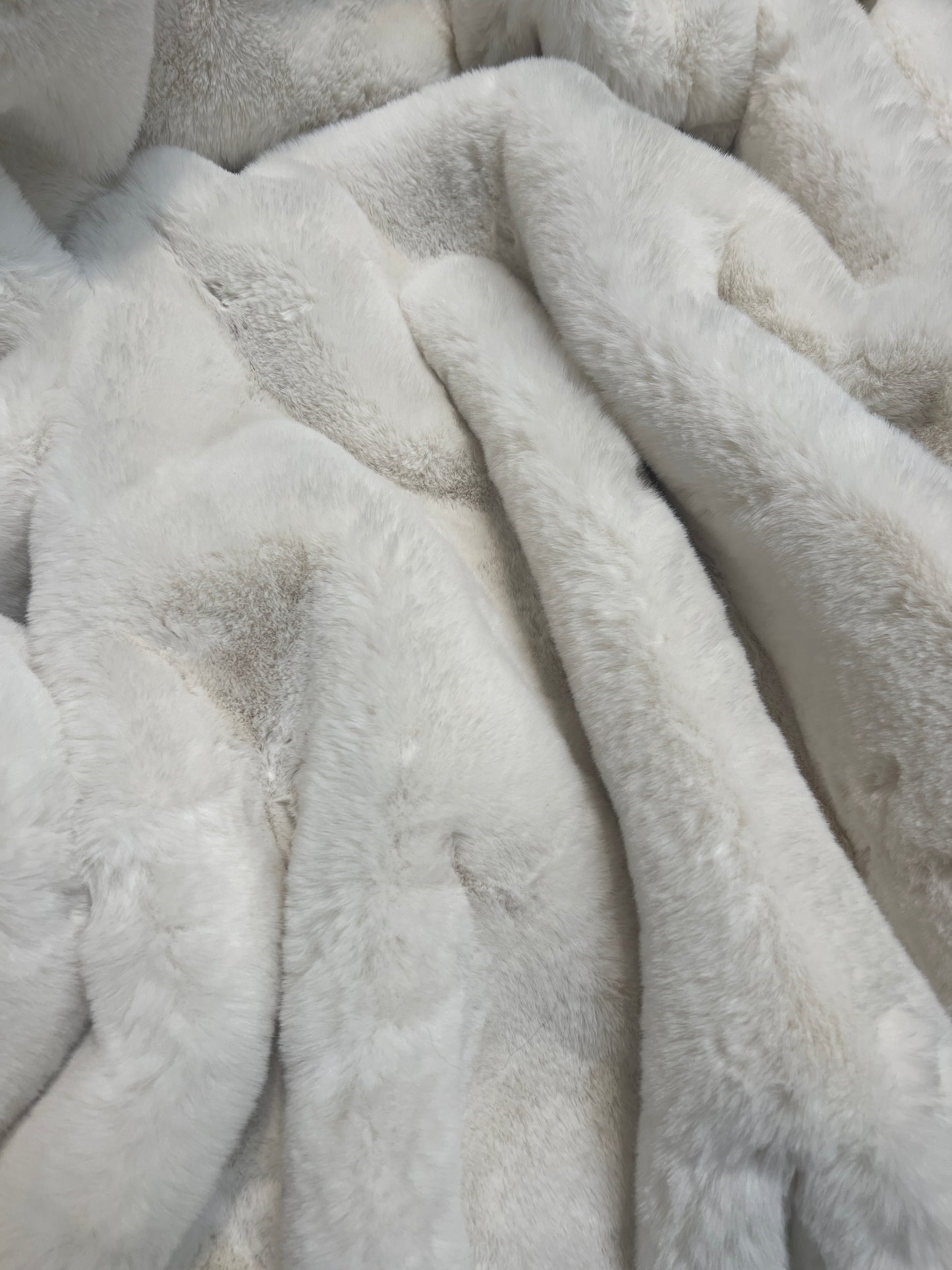 Extra Thick Faux Fur Cream Throw