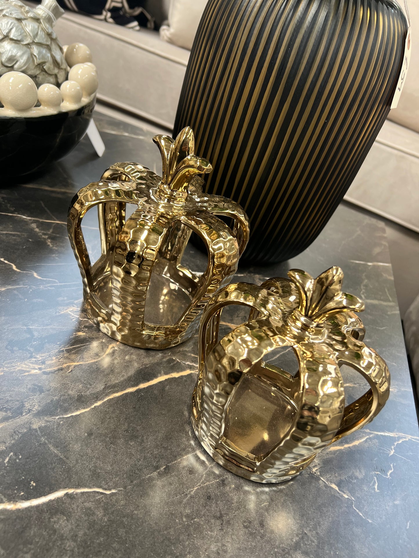 Gold Crown Tea-Light Holders
