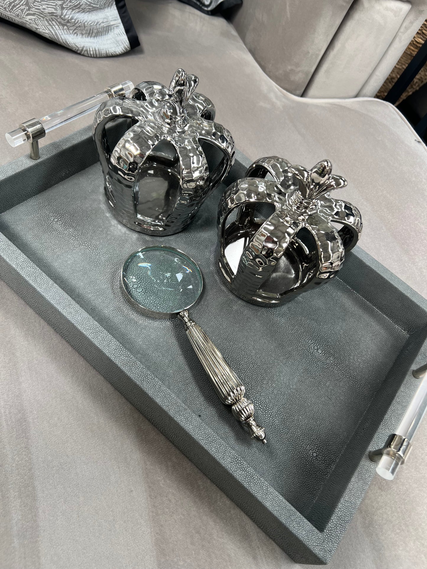 Churchill Silver Finish Magnifying Glass