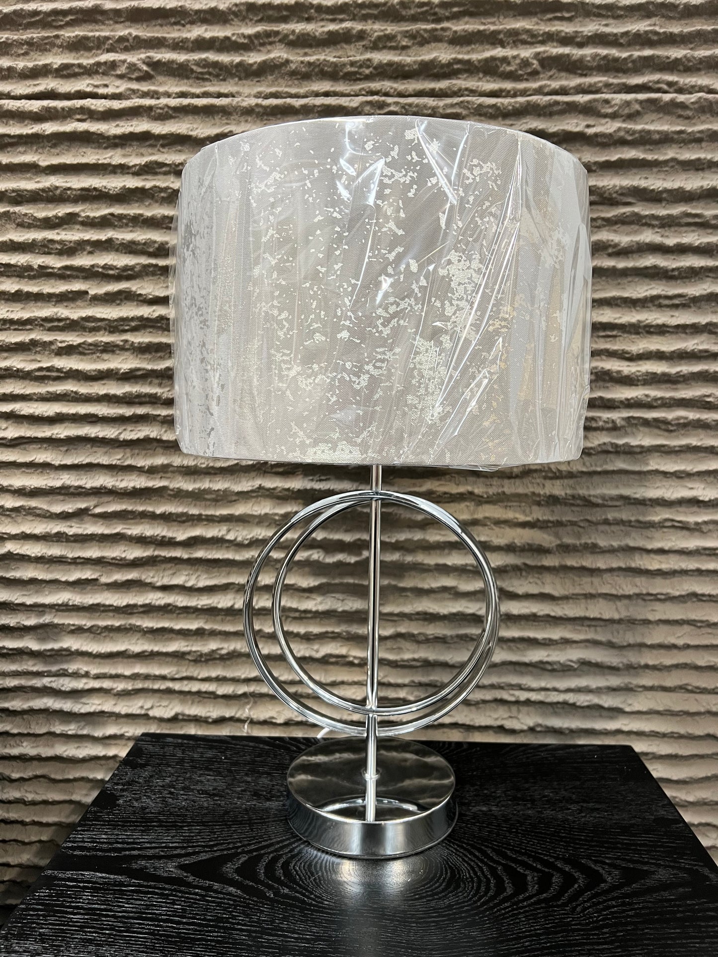 Silver Grey Chrome Table Lamp