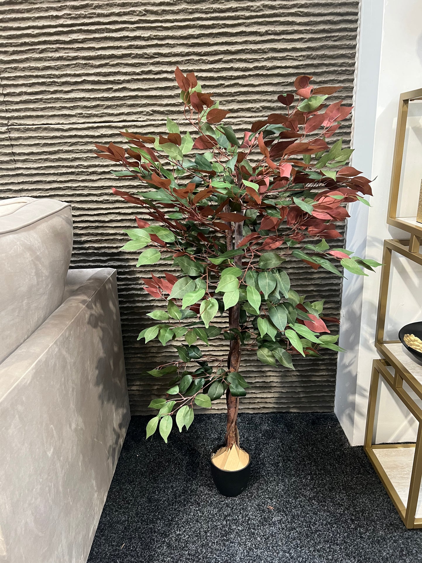 Red and Green Artificial Capensia Tree - 4ft
