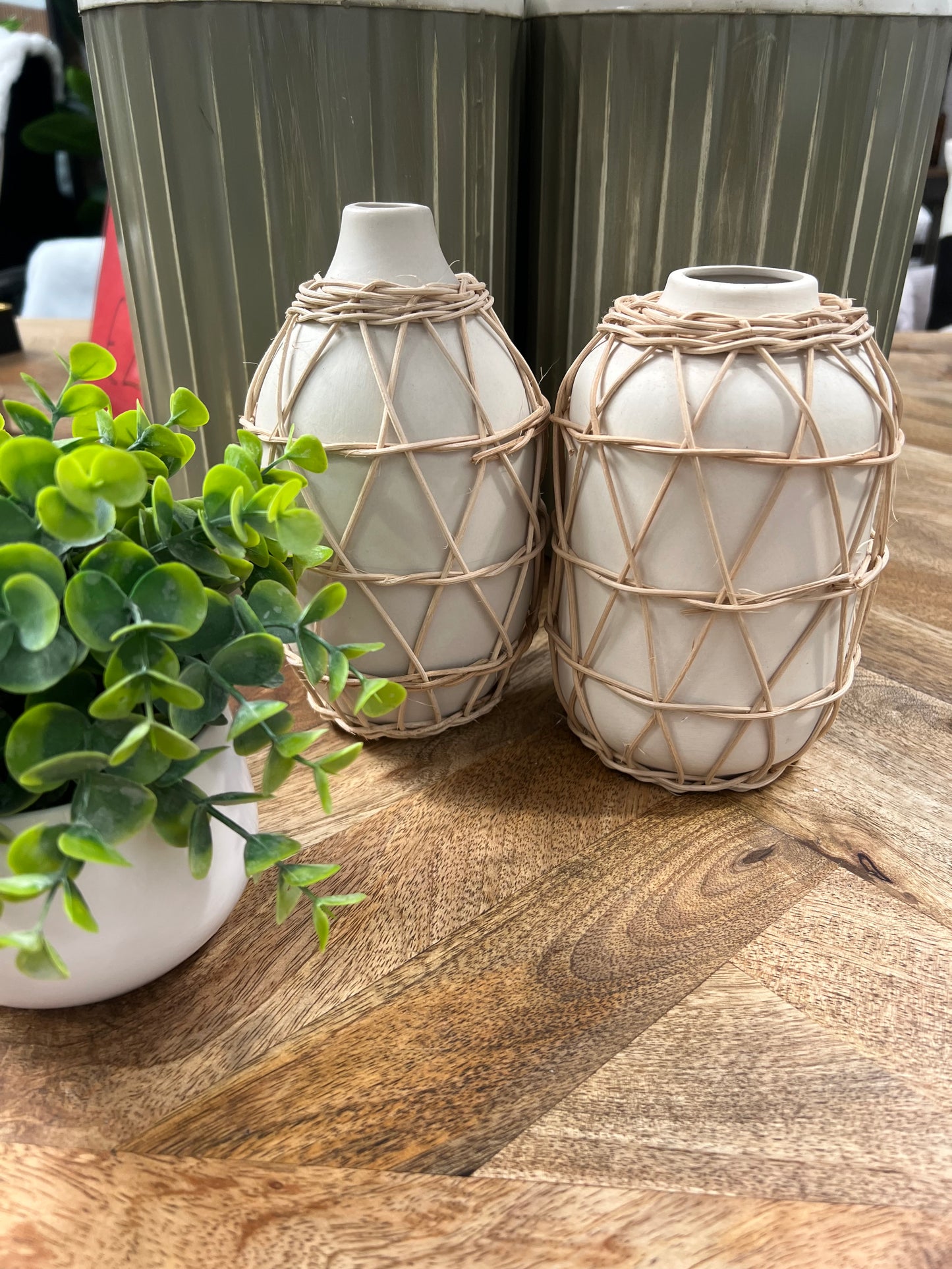 Rattan Vase Set