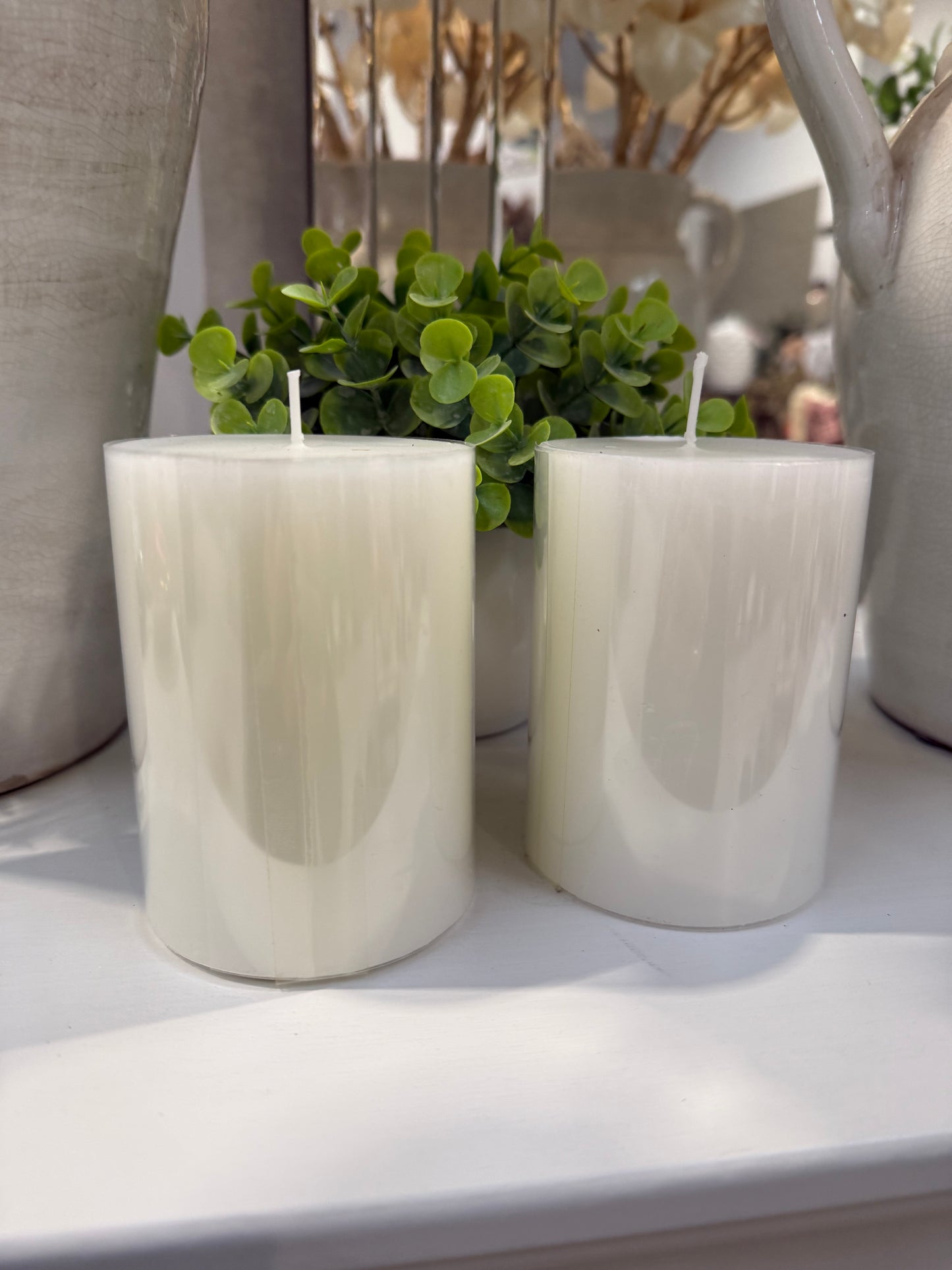 Small White Pillar Candle