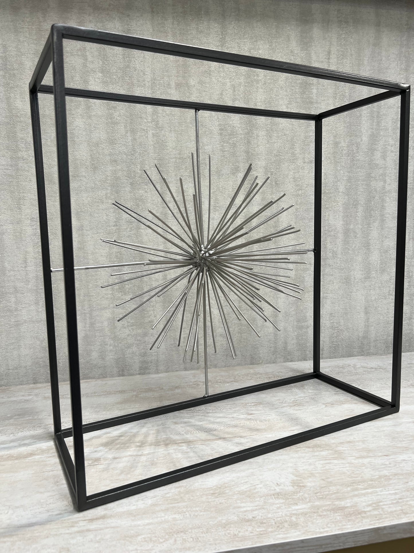 40cm Black & Silver Starlite Cube