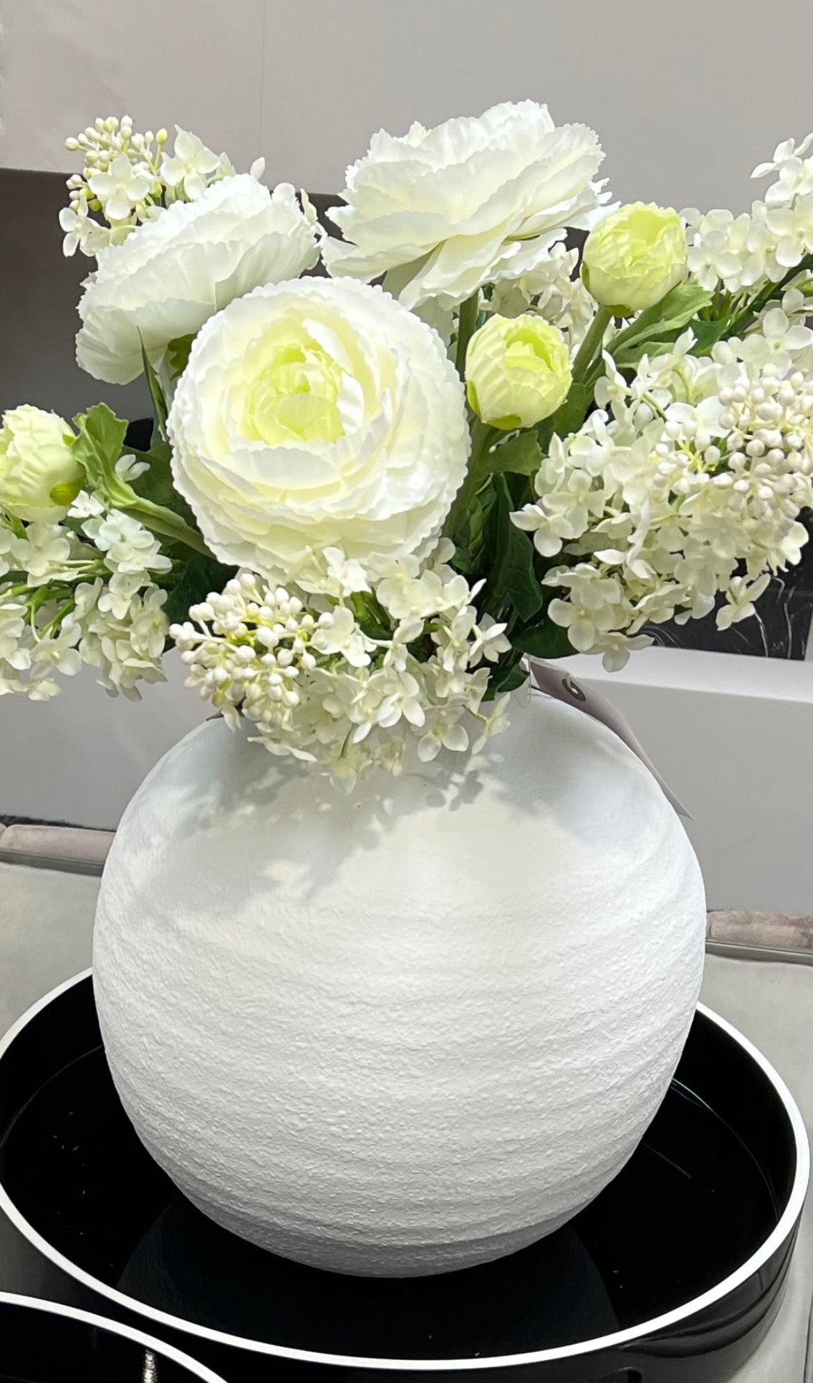 Tiber May White Ceramic Vase