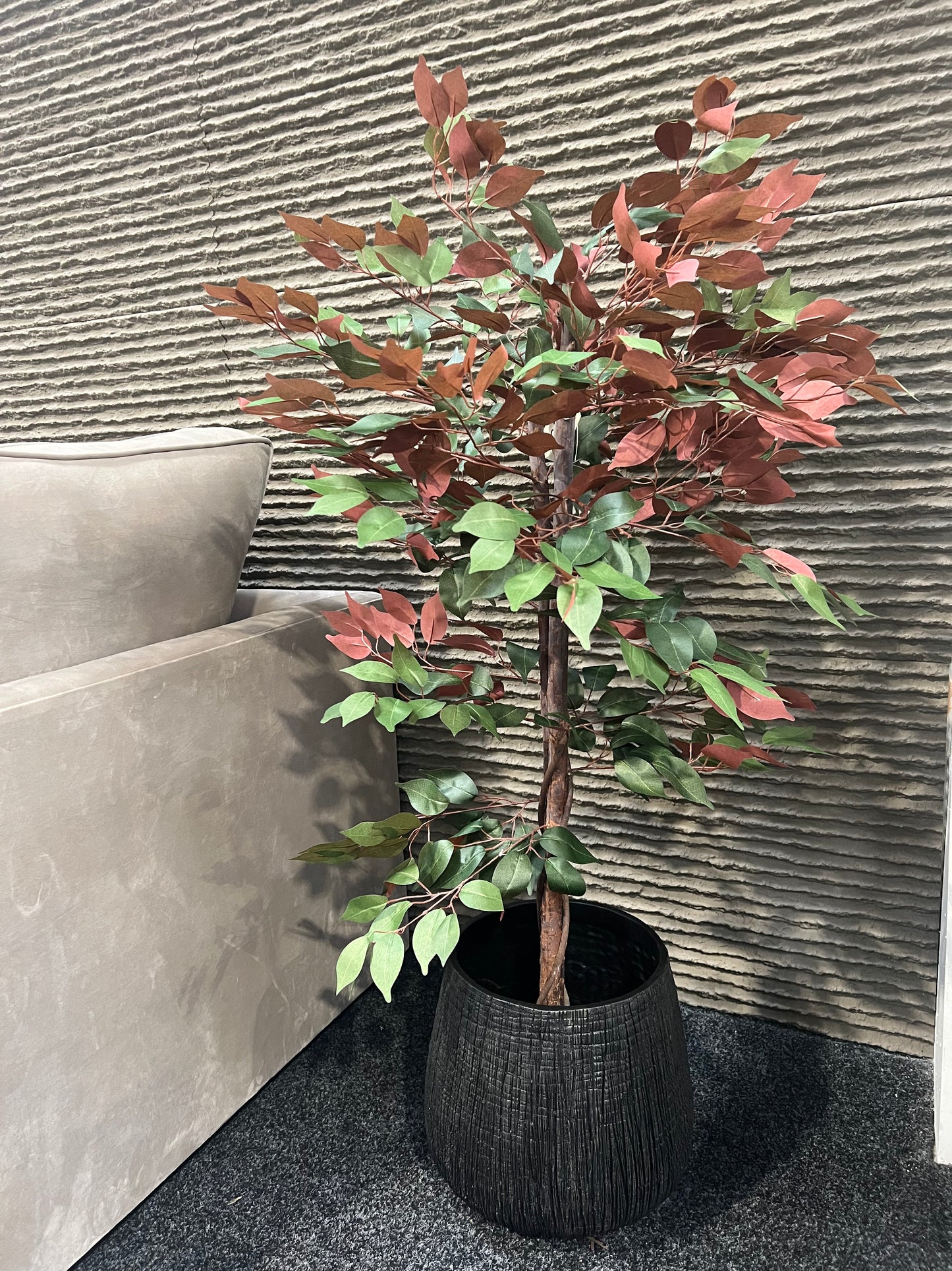 Red and Green Artificial Capensia Tree - 4ft
