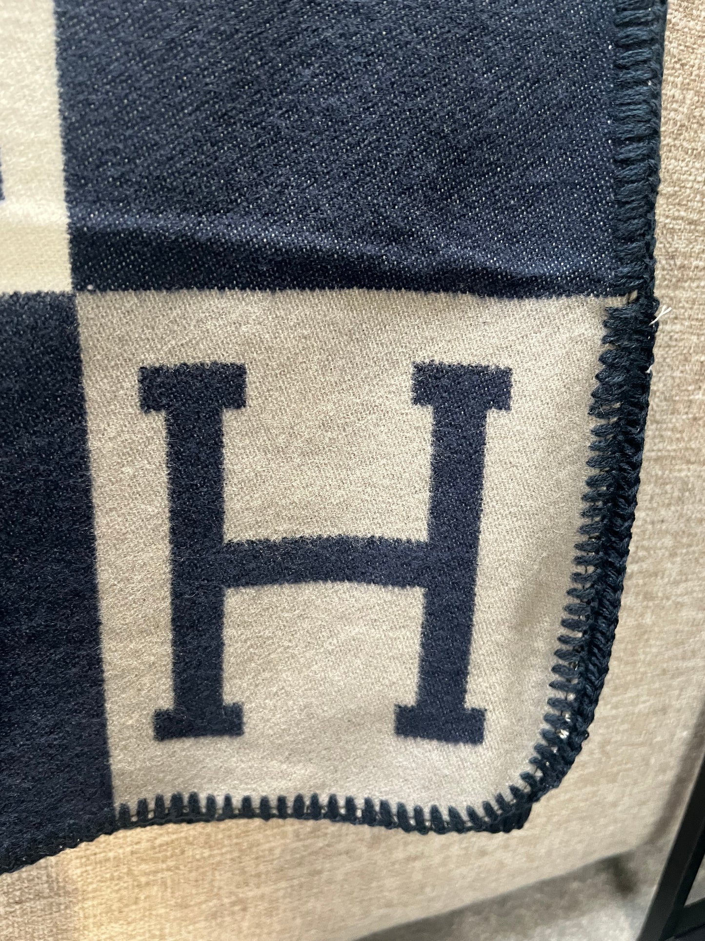 Luxury H Throw - Blue Plaid