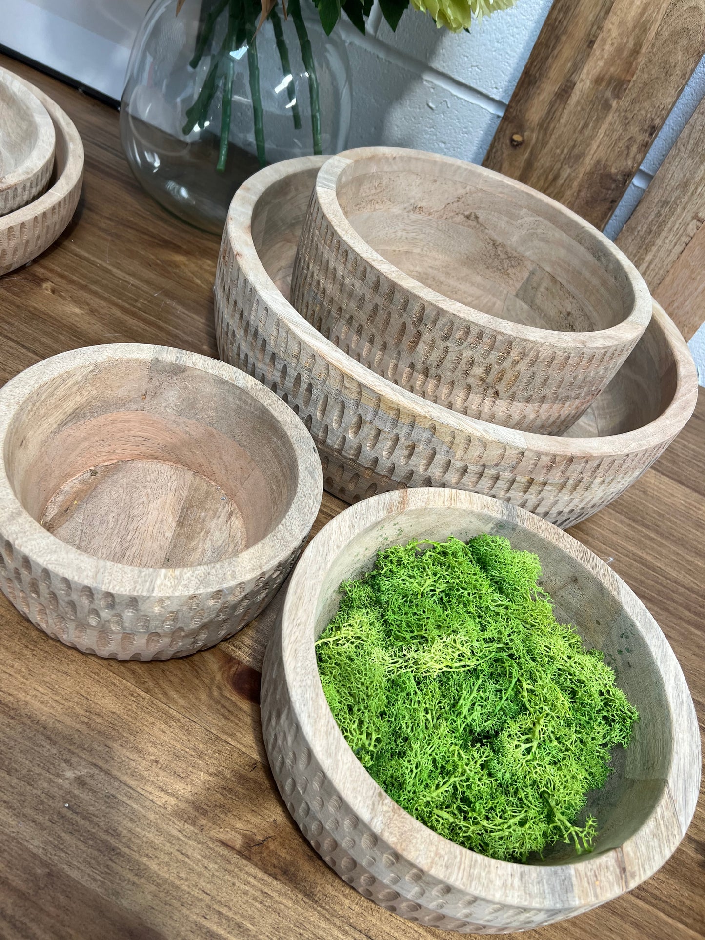 Set of 4 Wooden Bowls