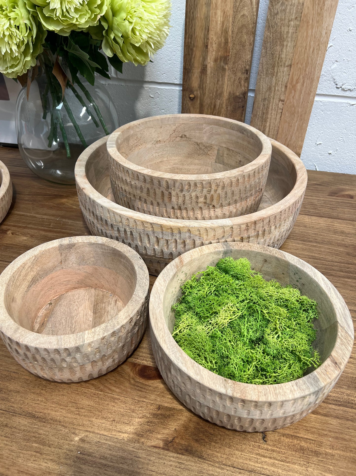 Set of 4 Wooden Bowls