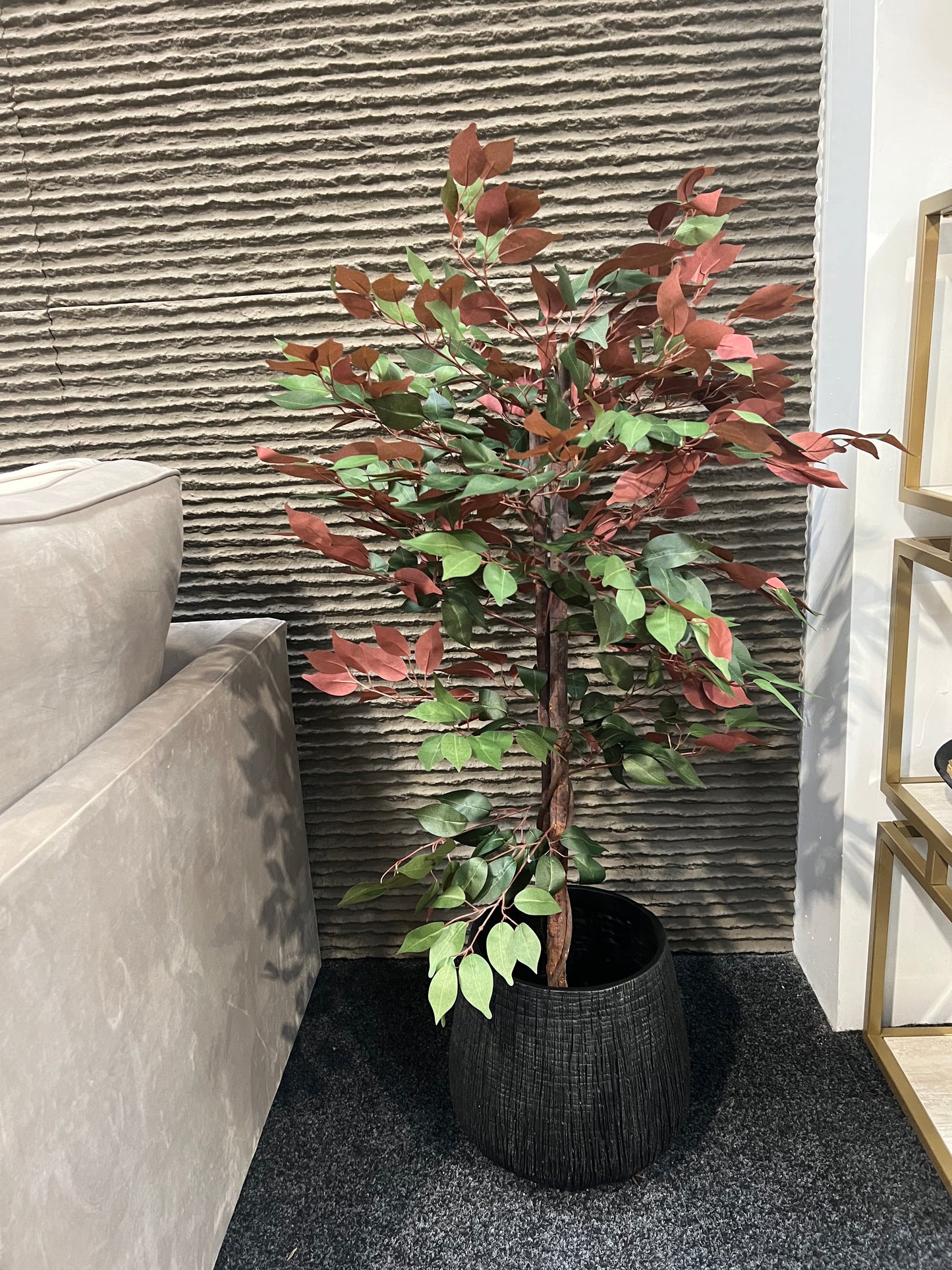 Red and Green Artificial Capensia Tree - 4ft
