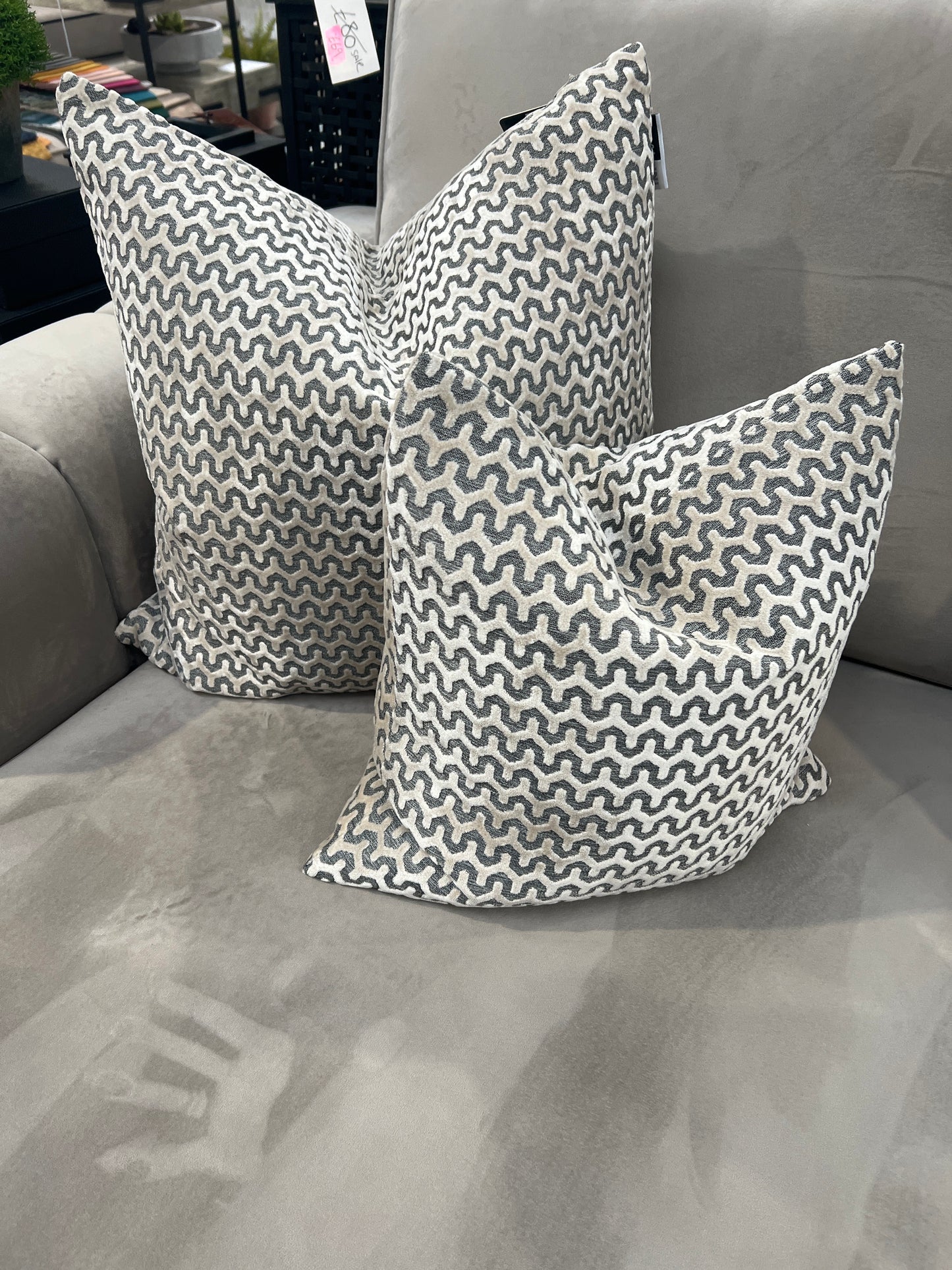 Oslo Cream Velvet Cushion 22"