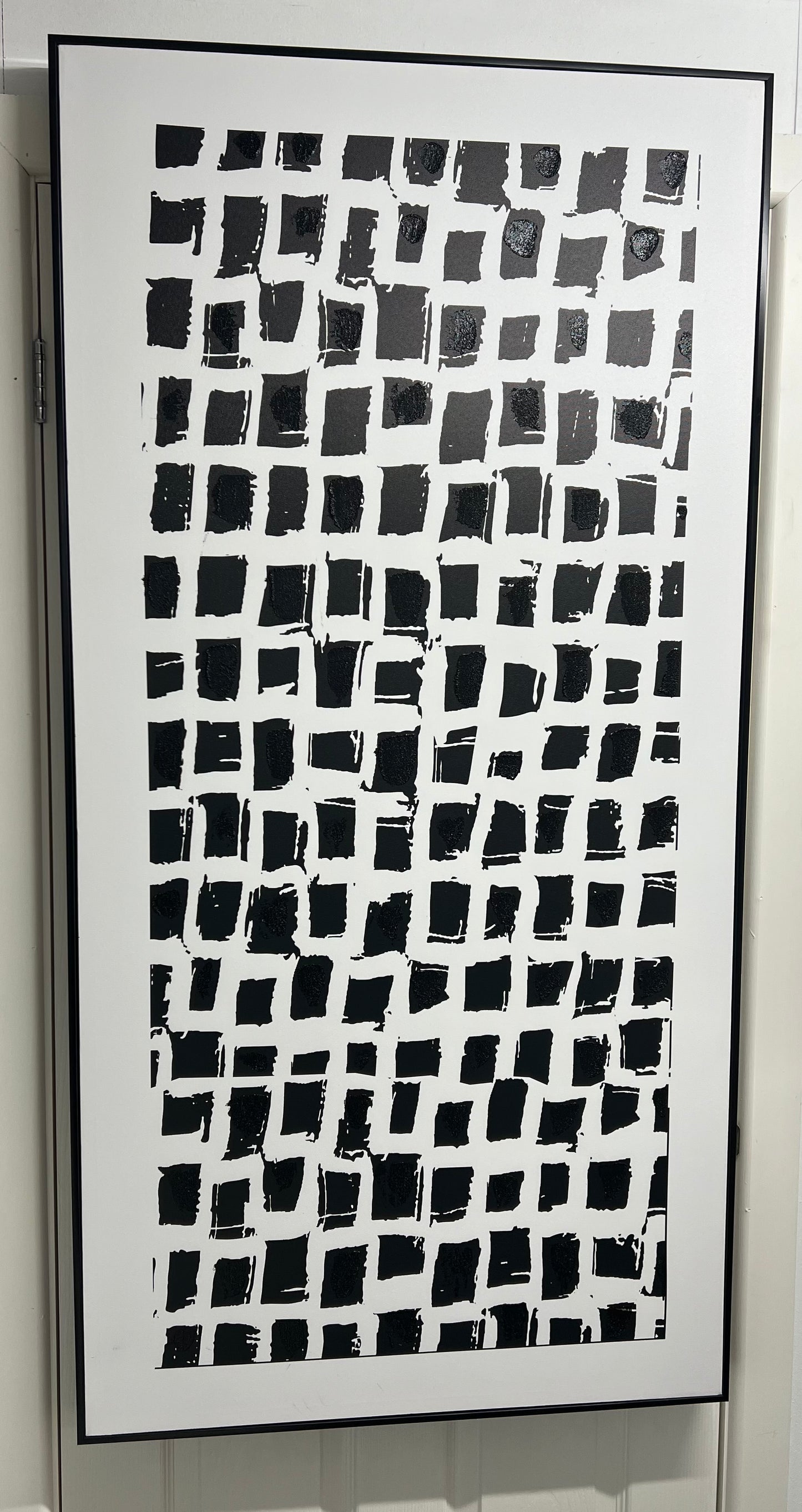 Black and White Framed Abstract Canvas