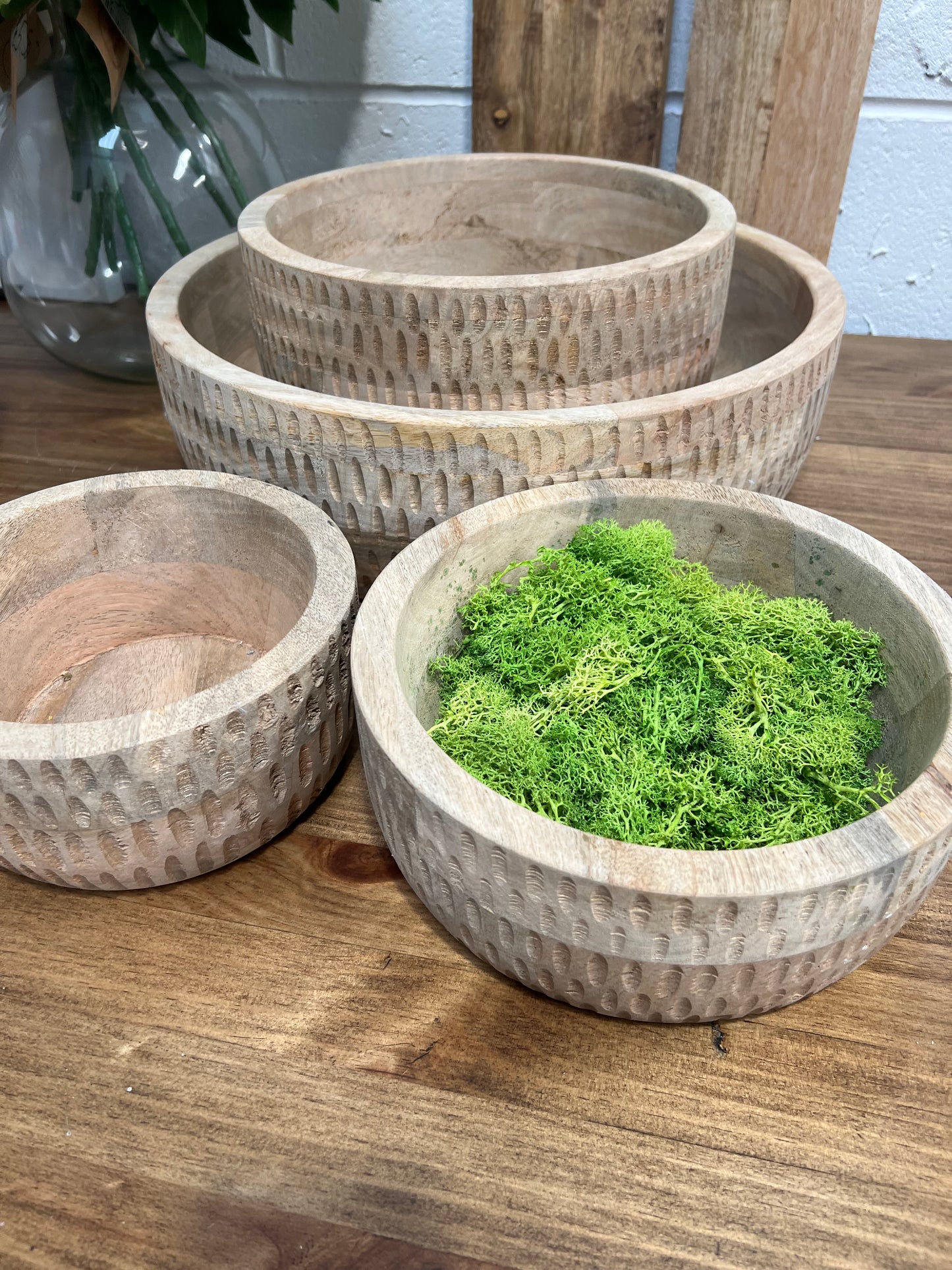 Set of 4 Wooden Bowls