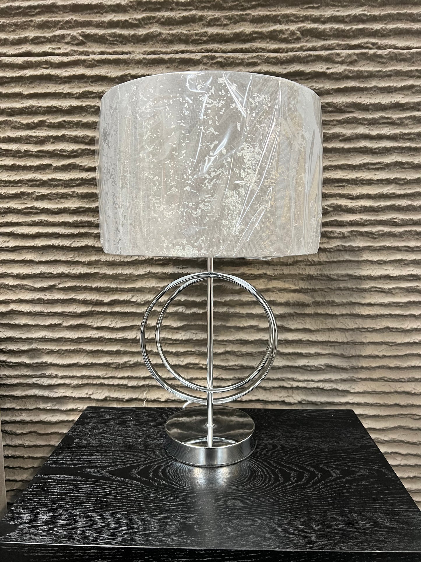 Silver Grey Chrome Table Lamp