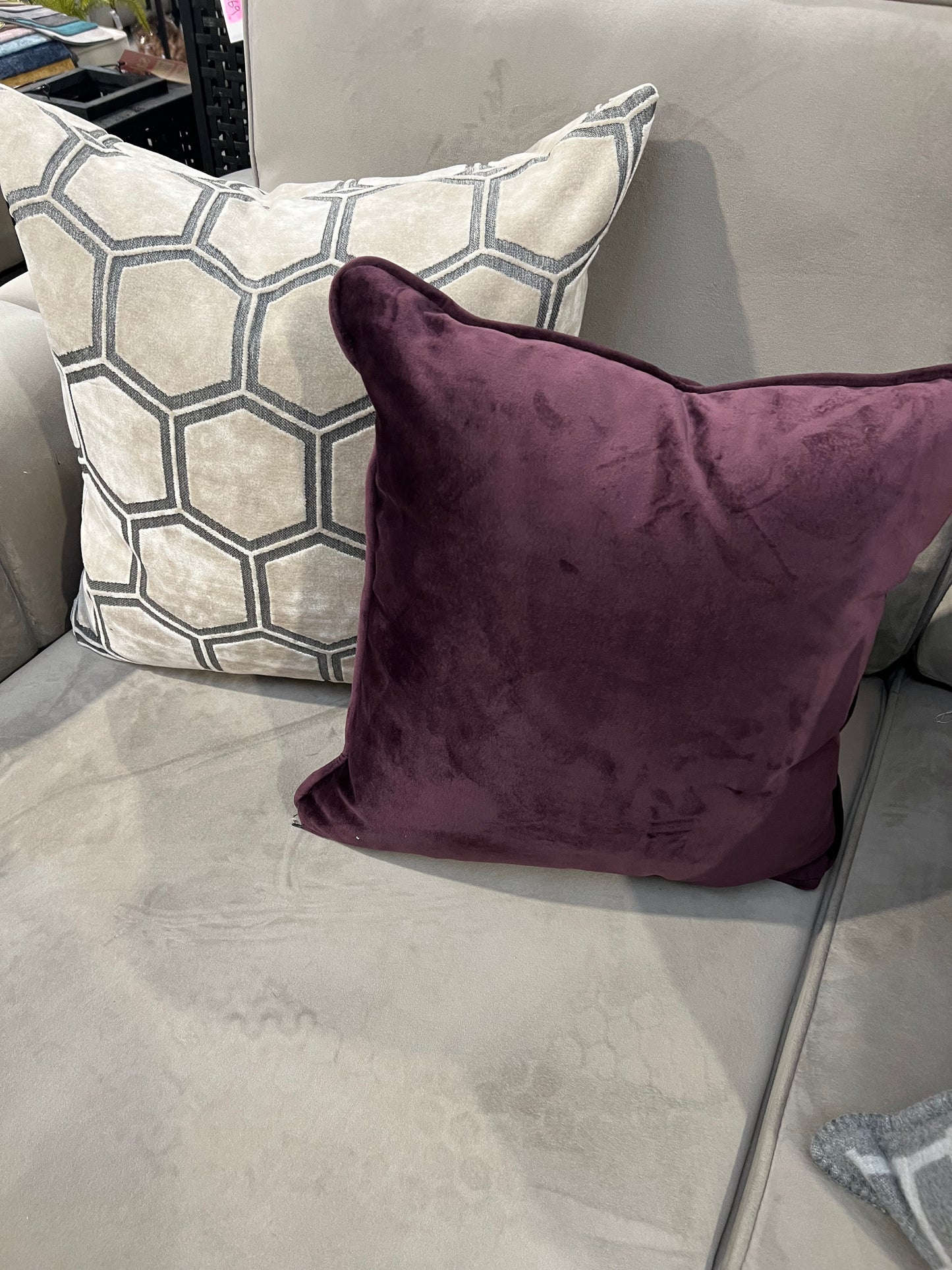 Burgundy Velvet Cushion