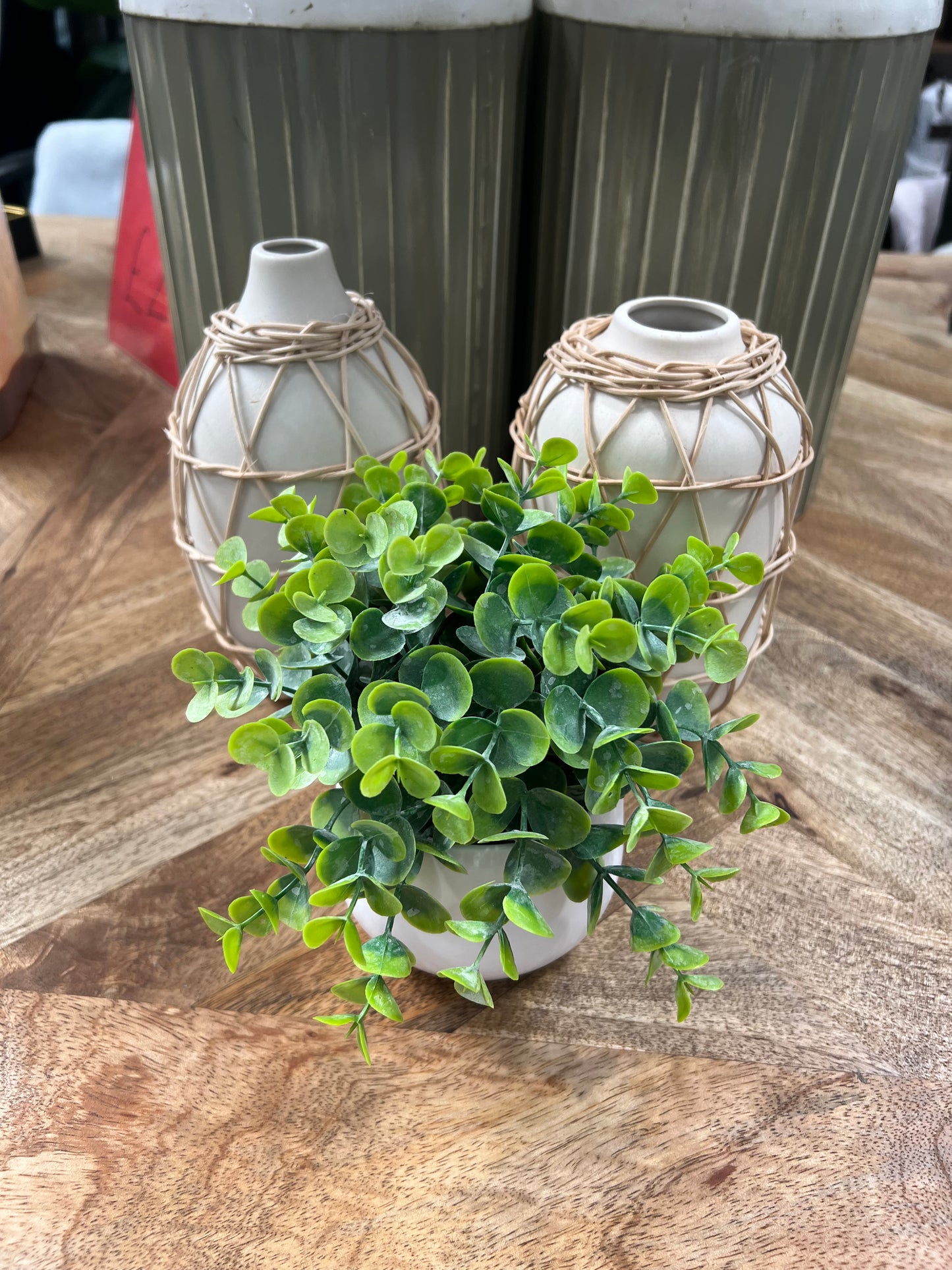 Rattan Vase Set