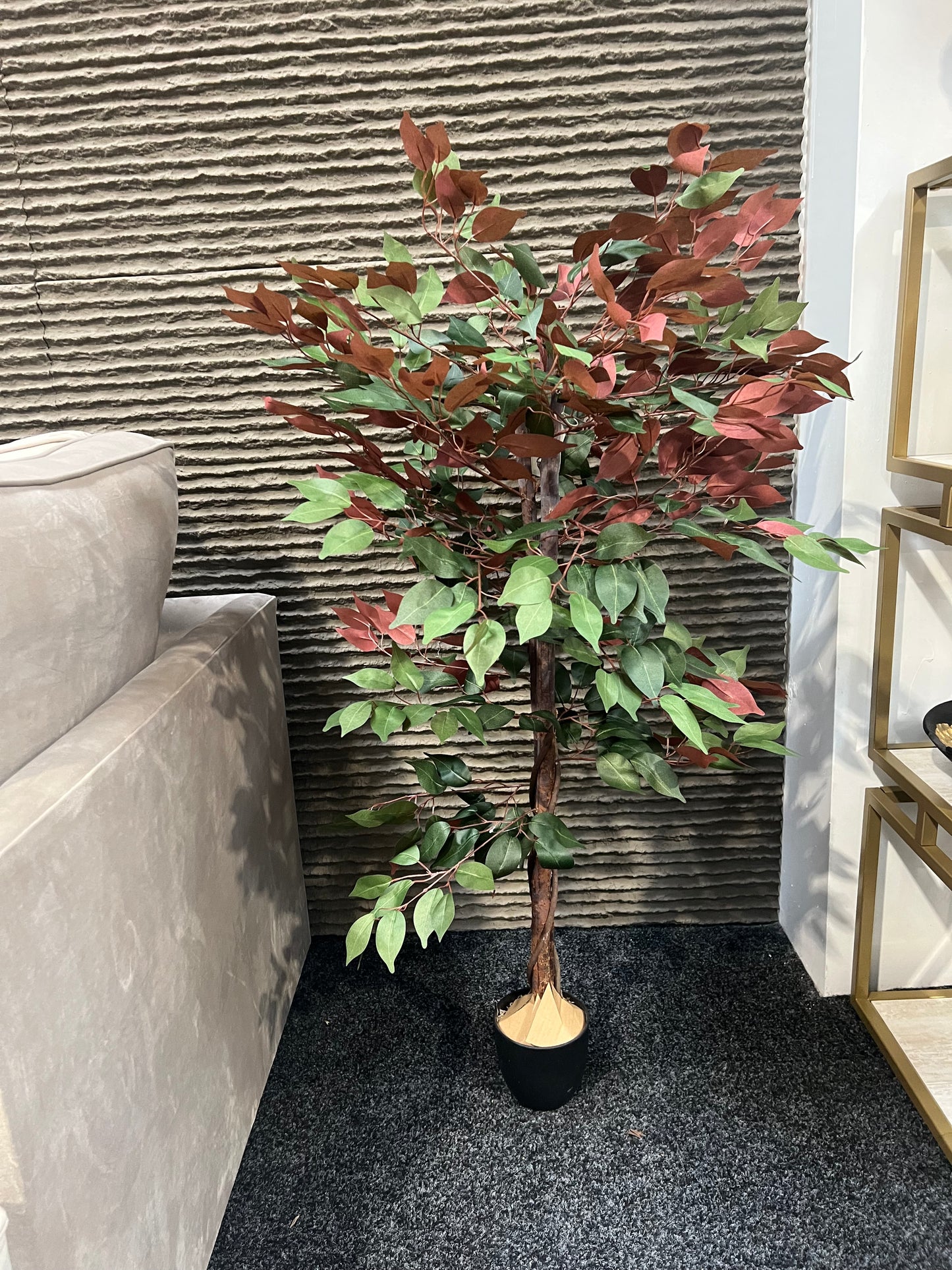 Red and Green Artificial Capensia Tree - 4ft