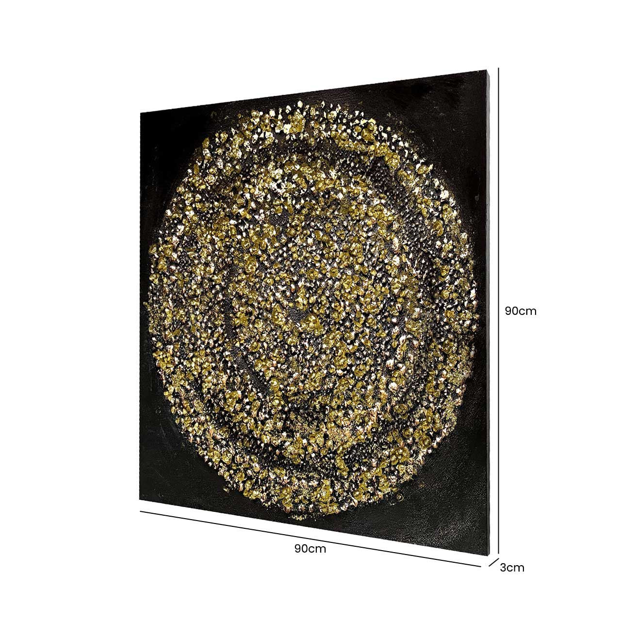 Black And Gold Blast Canvas Picture