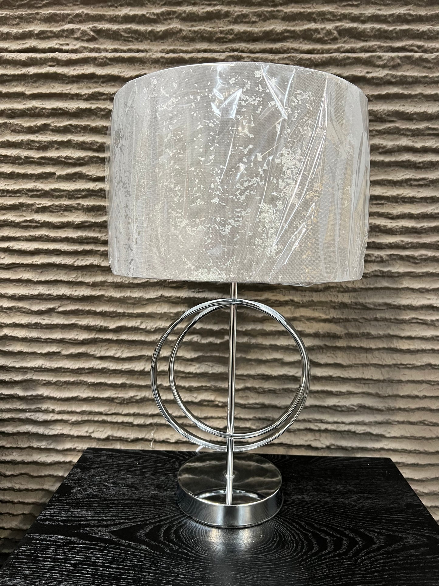 Silver Grey Chrome Table Lamp