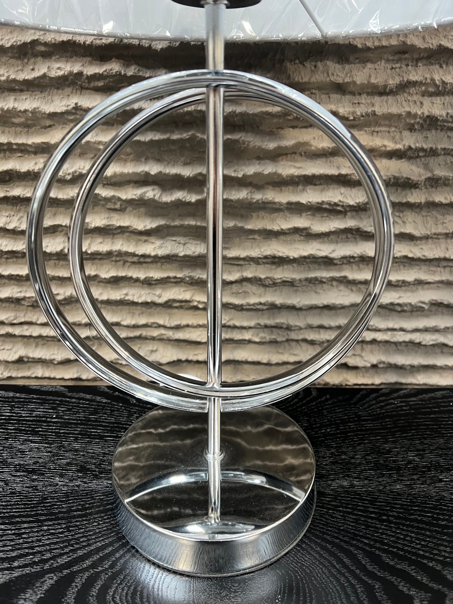 Silver Grey Chrome Table Lamp