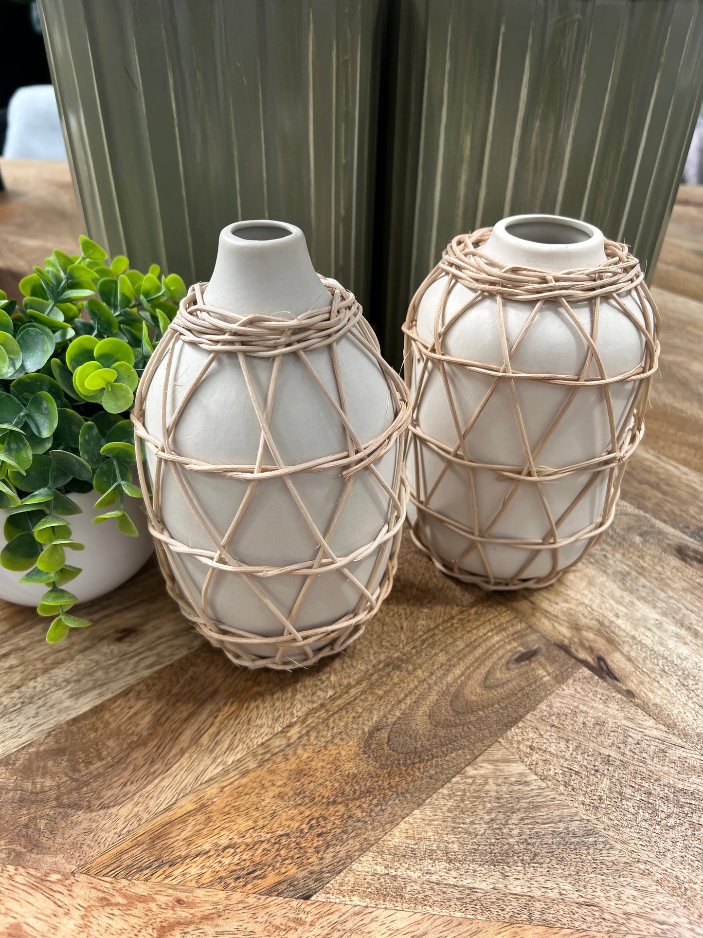 Rattan Vase Set