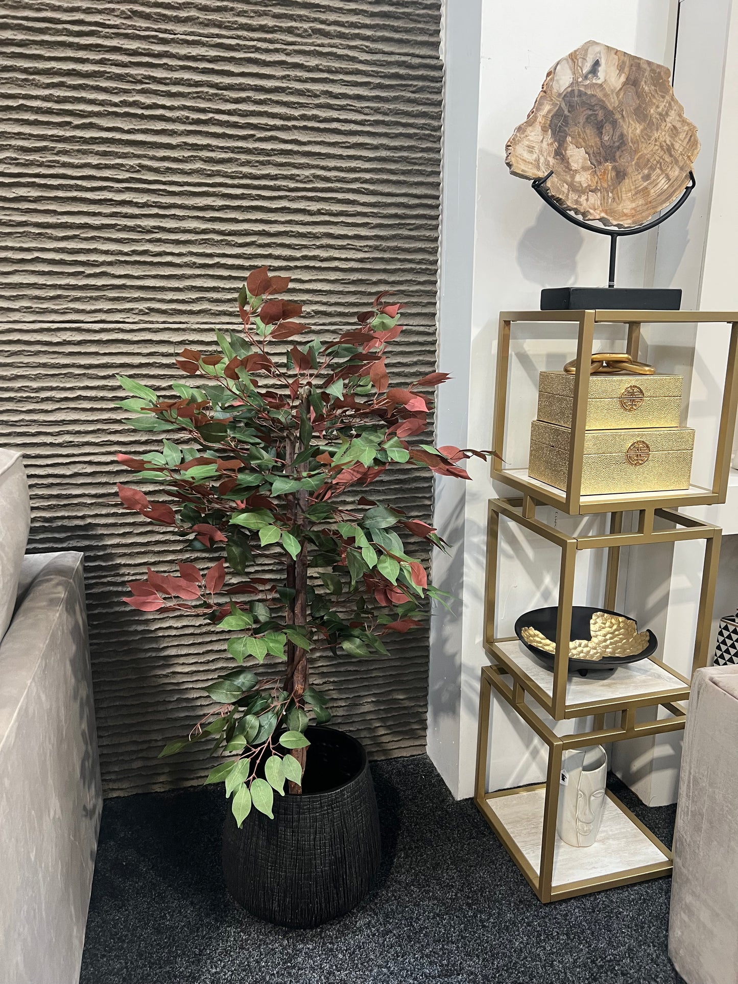 Red and Green Artificial Capensia Tree - 4ft