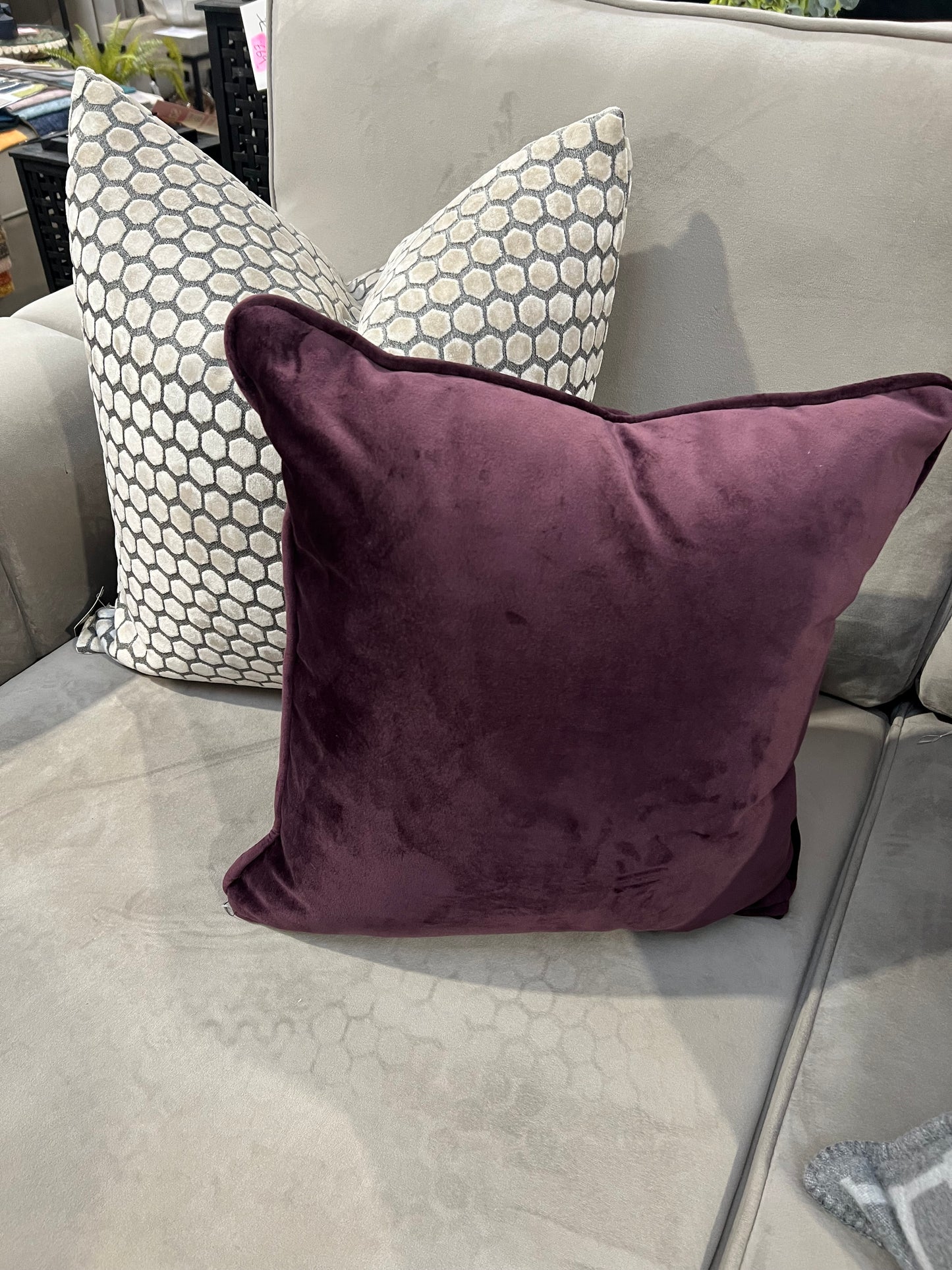 Burgundy Velvet Cushion