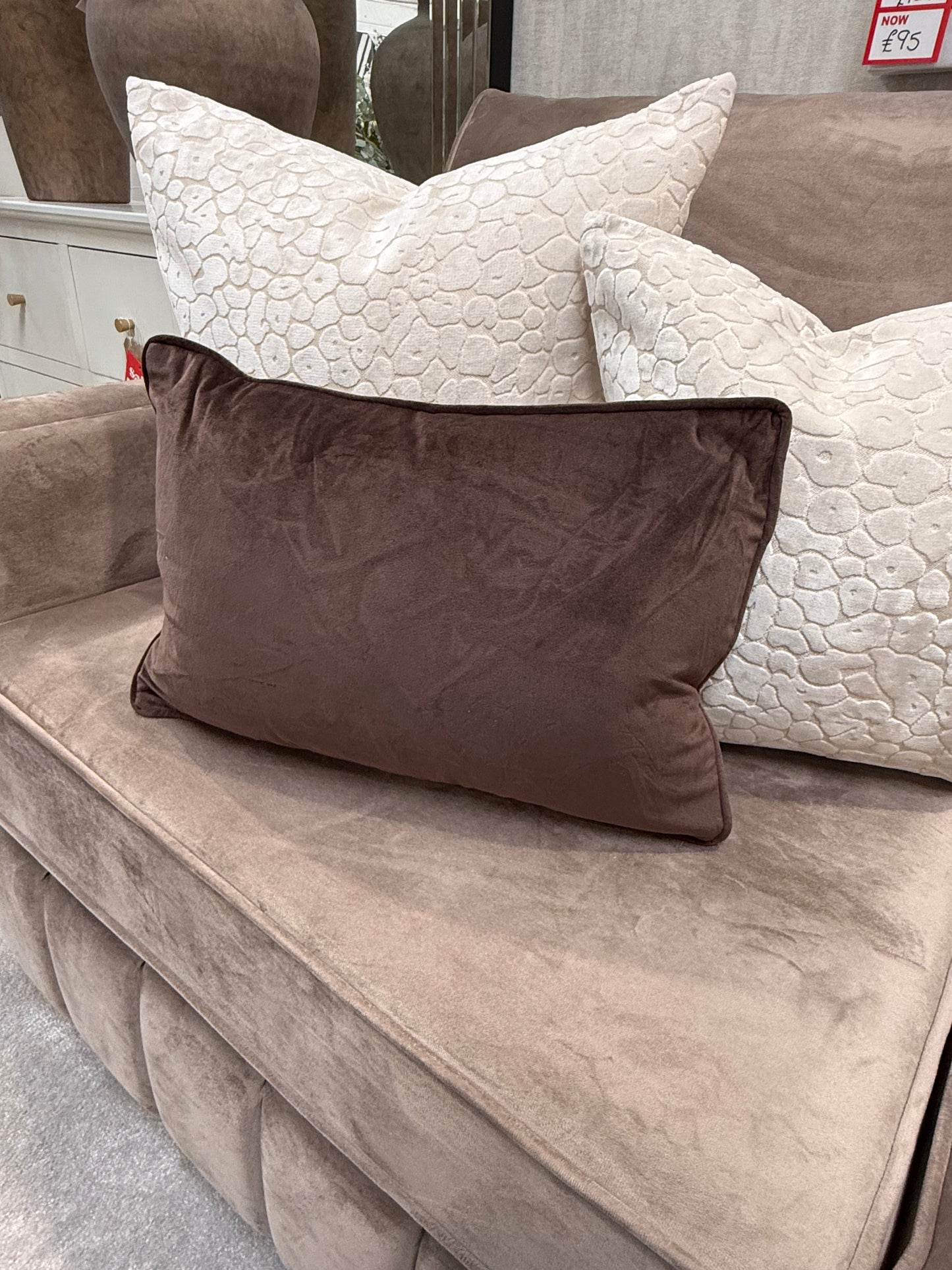 Rectangle Luxe Chocolate Cushion