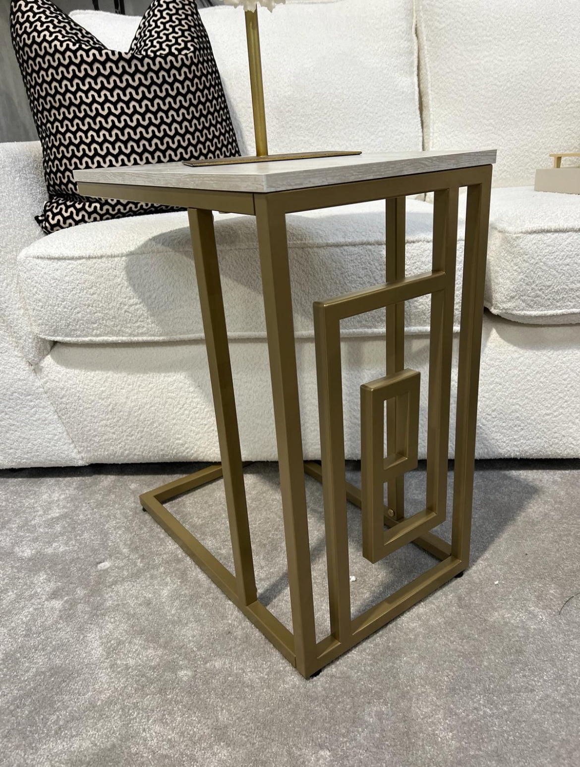 Devon Cream & Gold Sofa Table