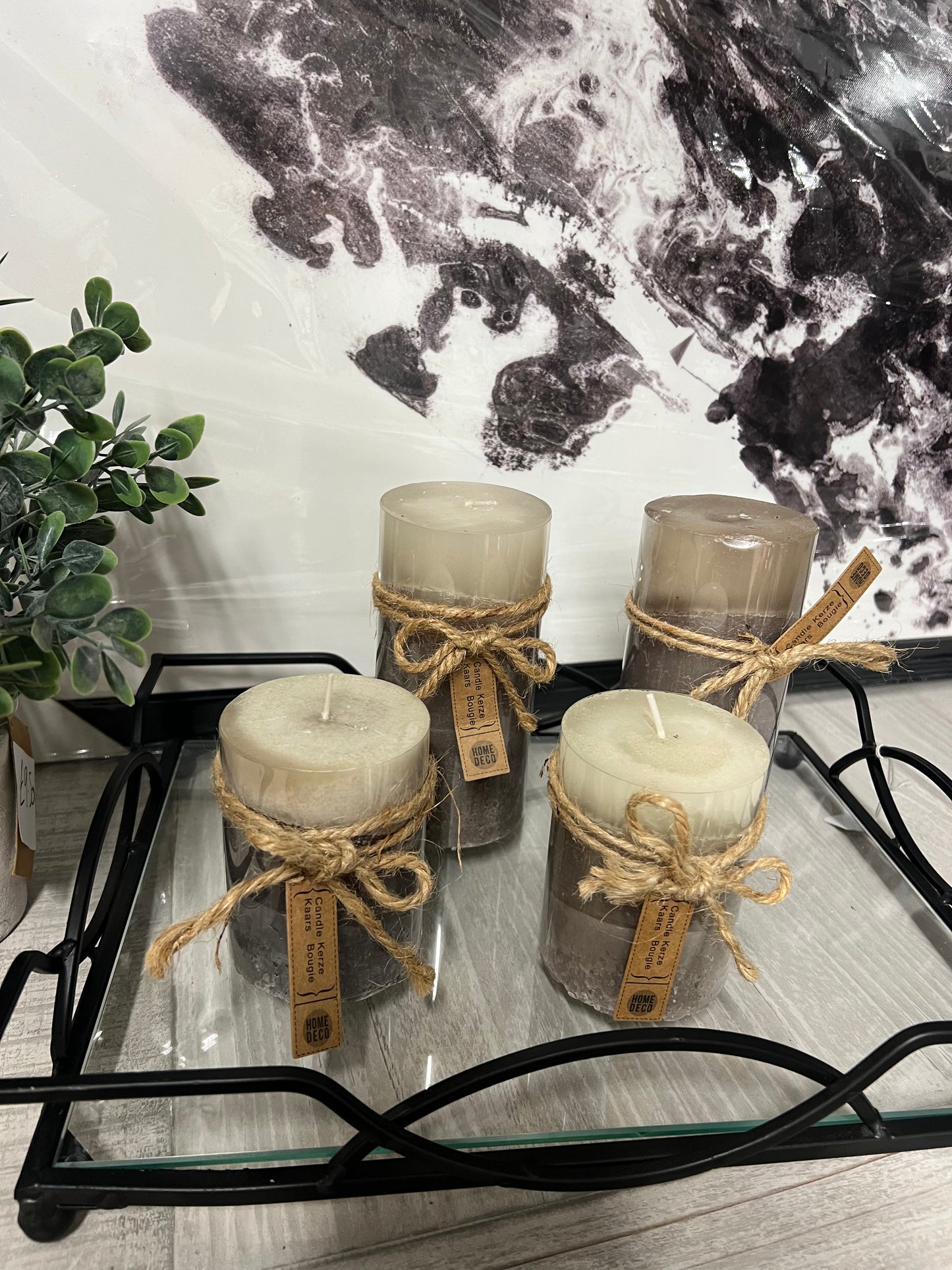 Two Tone Roped Candle