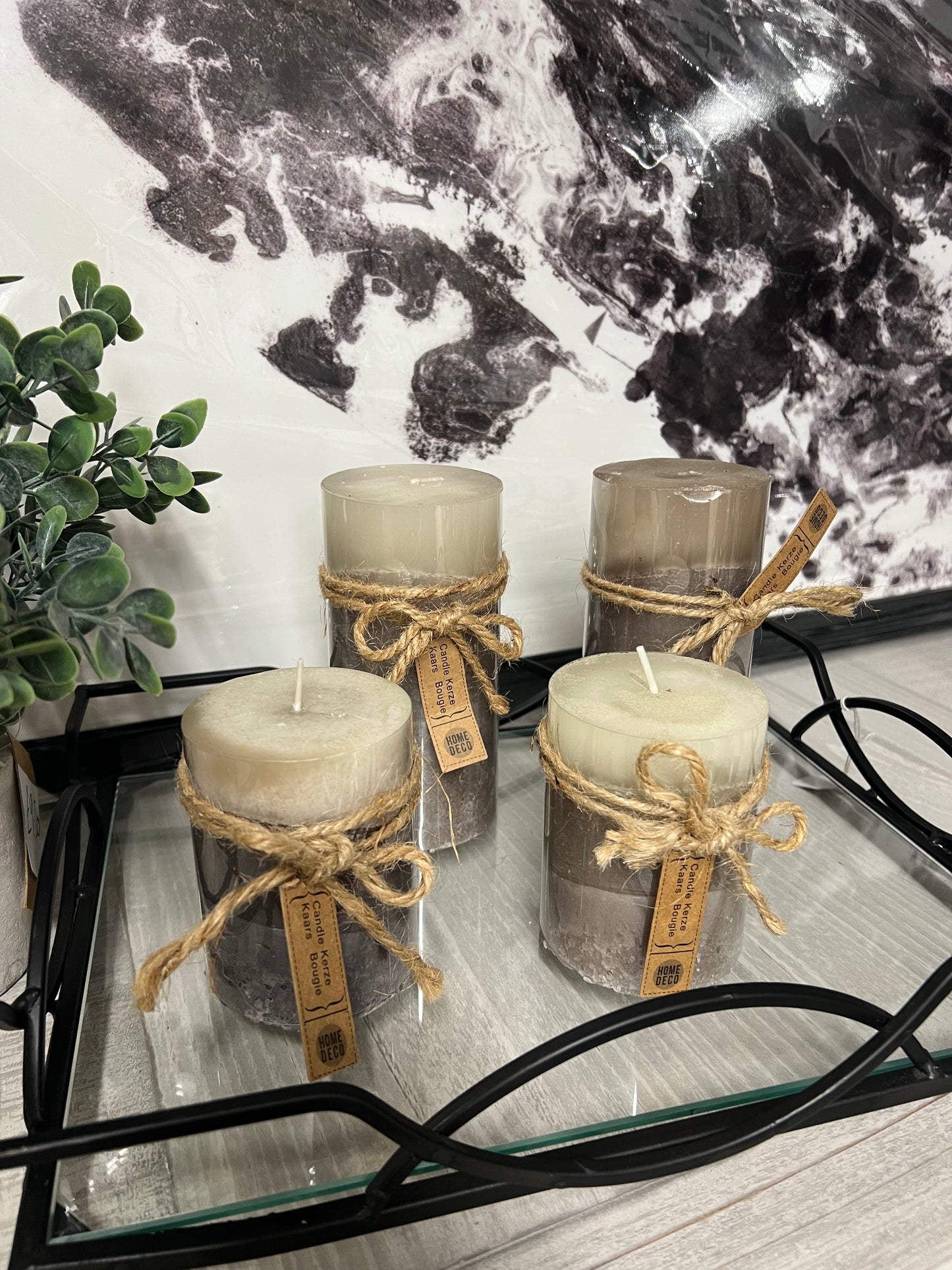 Two Tone Roped Candle