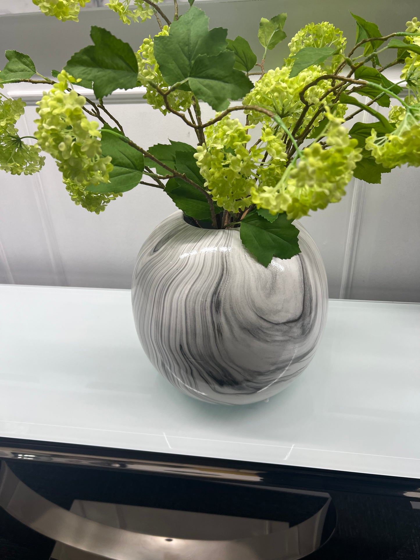 Large Marble Pudding Vase