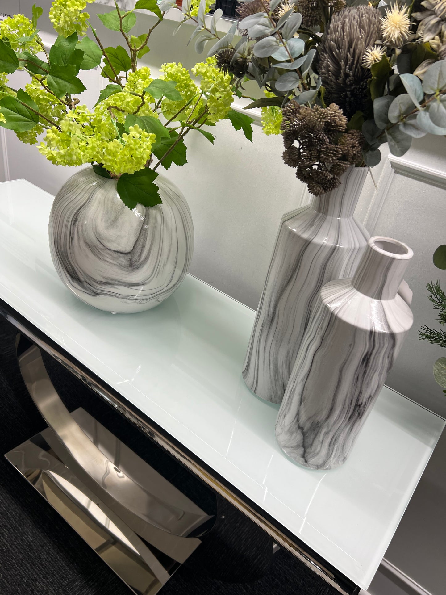 Large Marble Pudding Vase