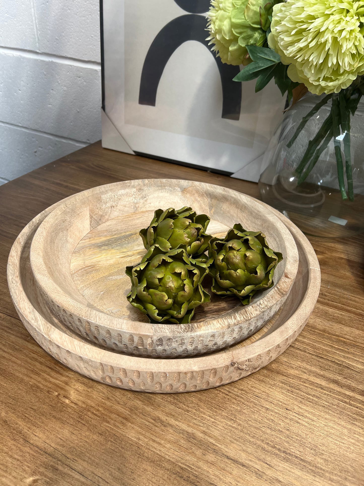 Set of 2 Wooden Bowls