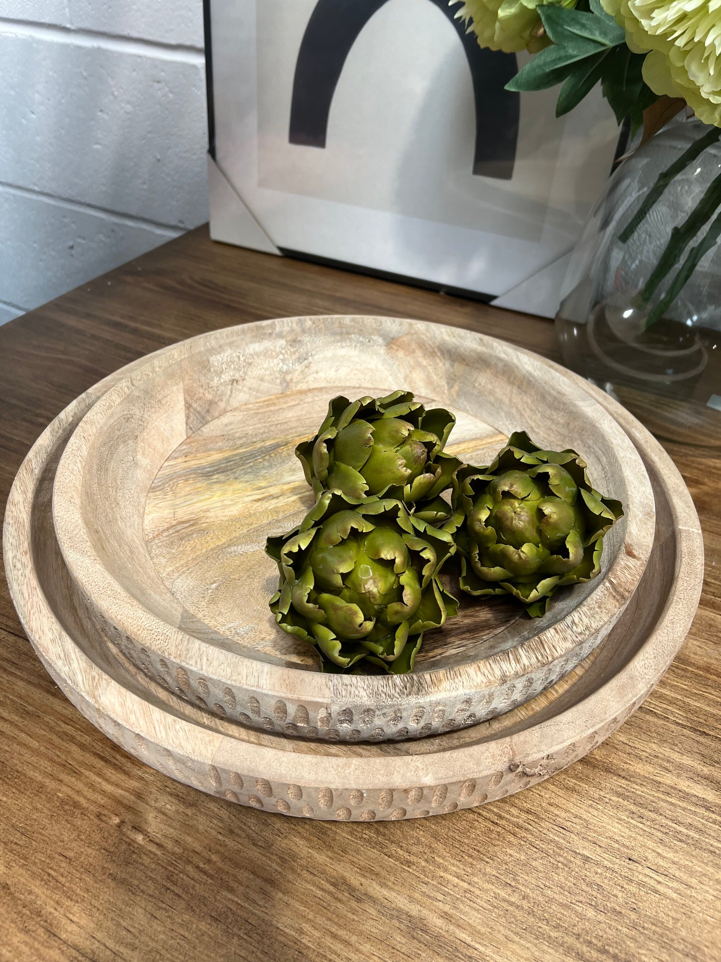Set of 2 Wooden Bowls
