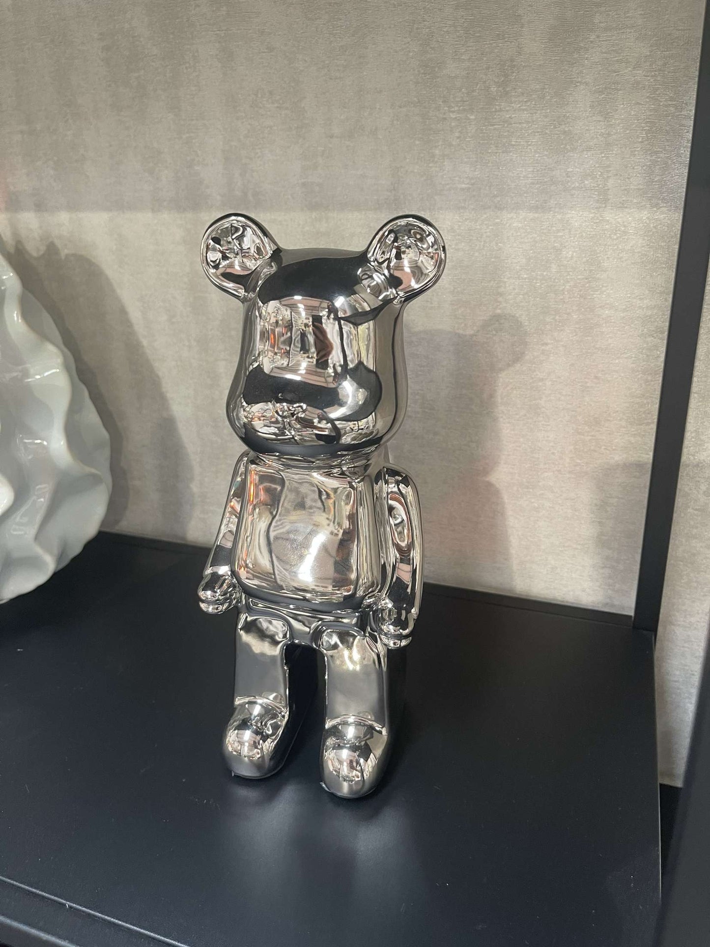 Silver Metallic Brickbear 28cm