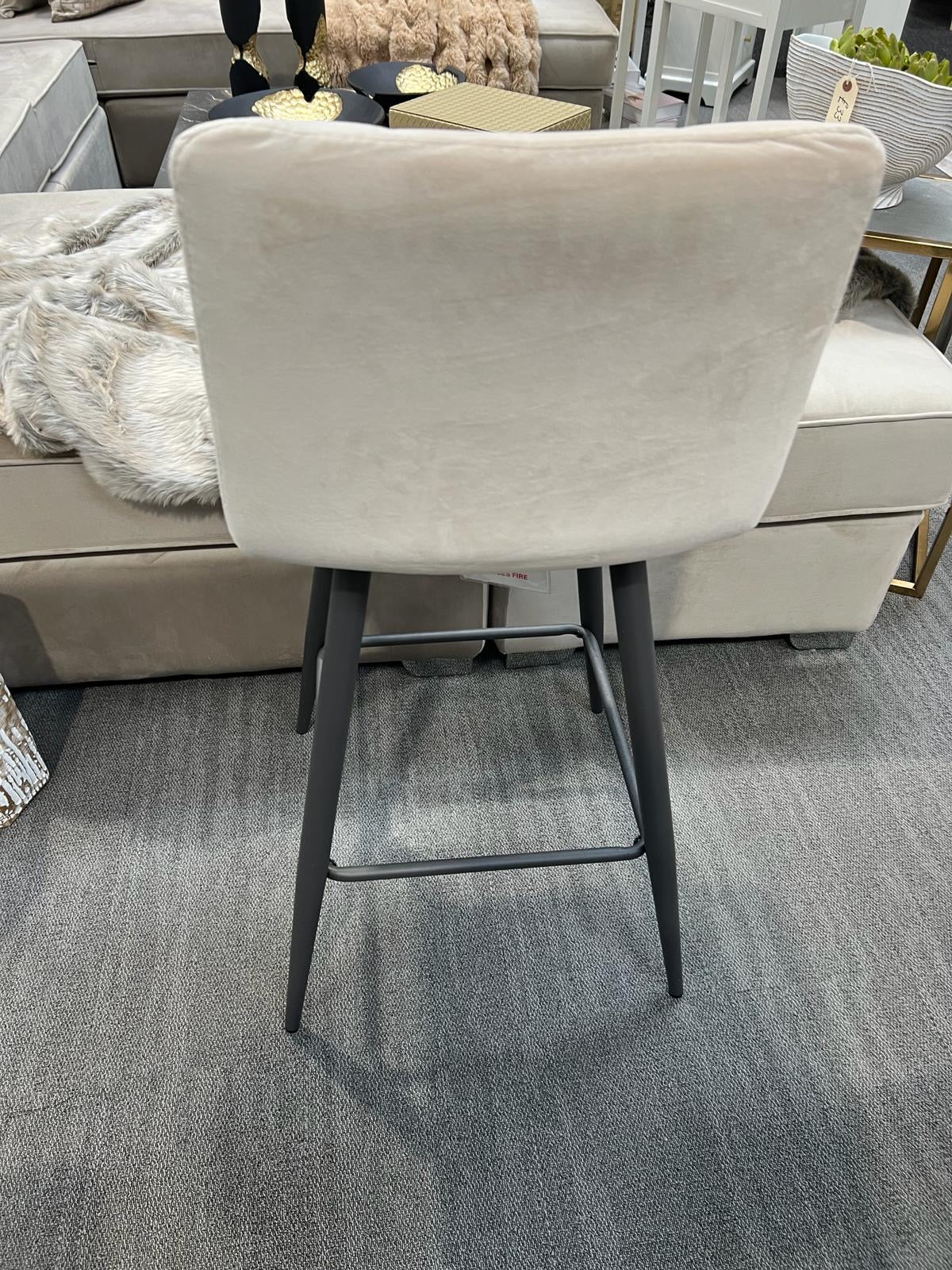 Cream Chevron Bar Stool