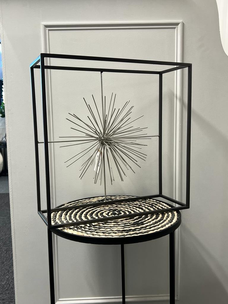 40cm Black & Silver Starlite Cube