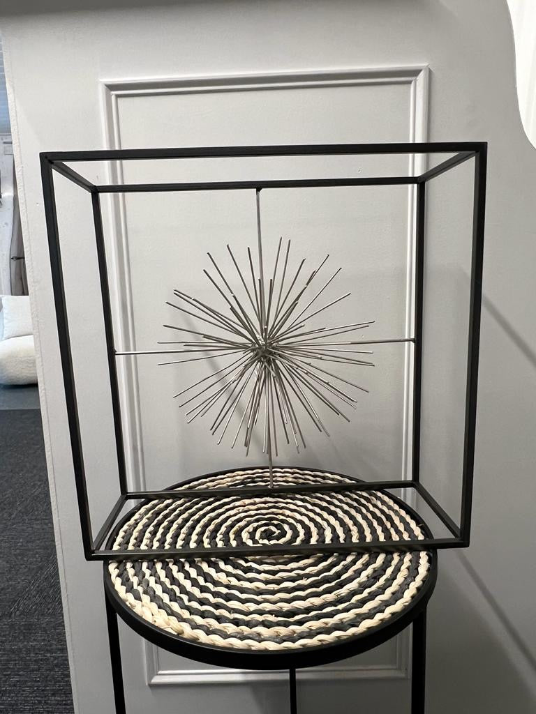 40cm Black & Silver Starlite Cube