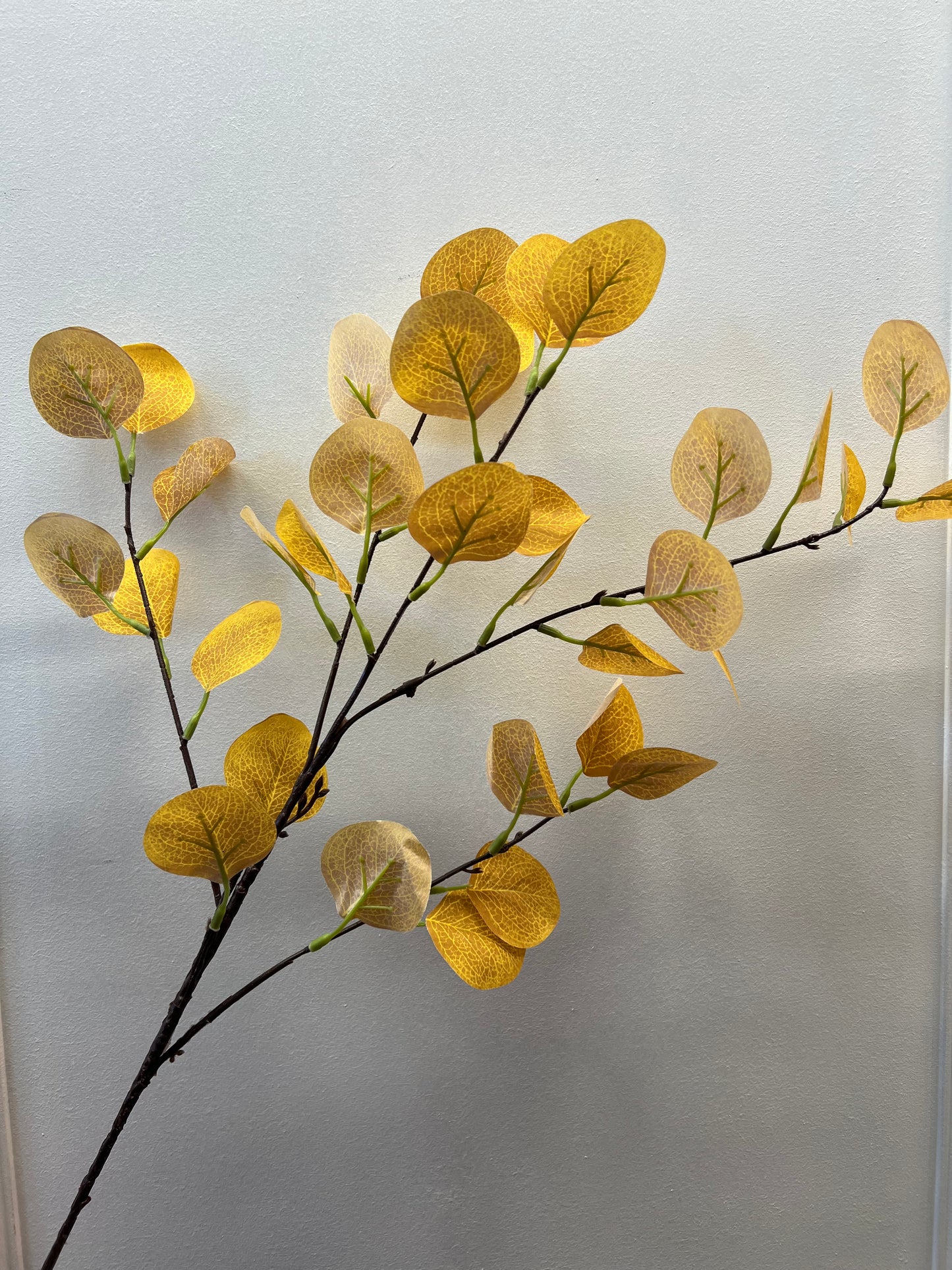 70cm Eucalyptus Spray Yellow/Orange