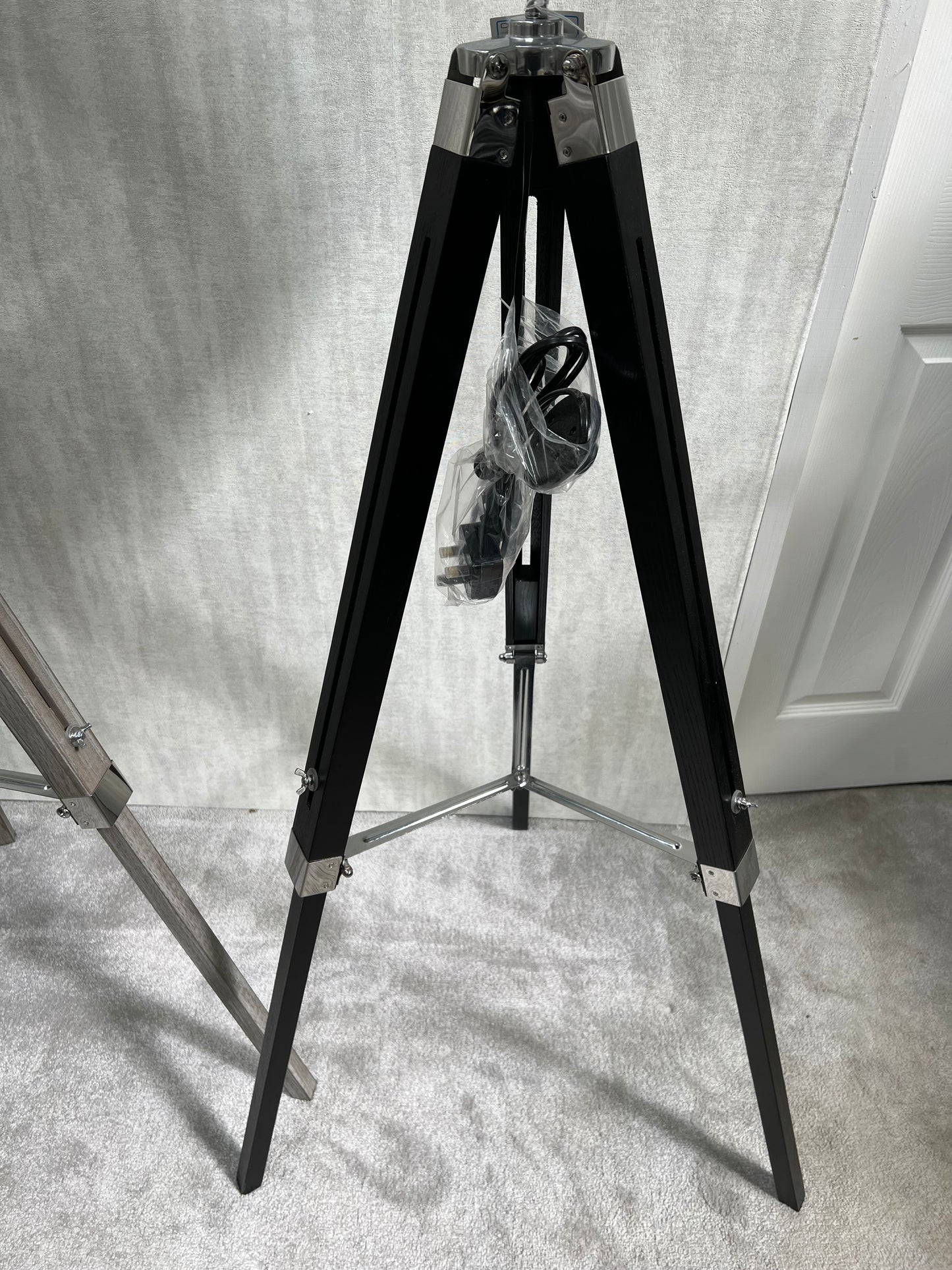 Hollywood Style Wooden Tripod Floor Lamps