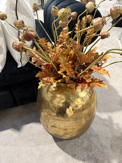 Brown and Pink Poppy Seed Stem