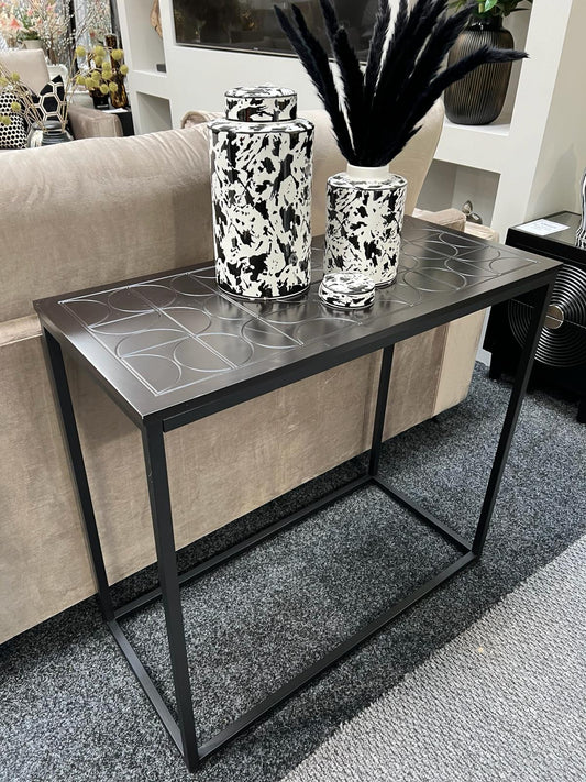 Solenn Black Console Table