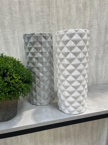 Diamond Cut Vases