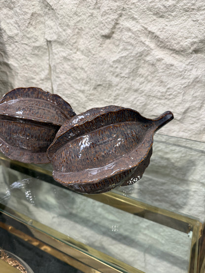 Brown Glazed Coco Pod